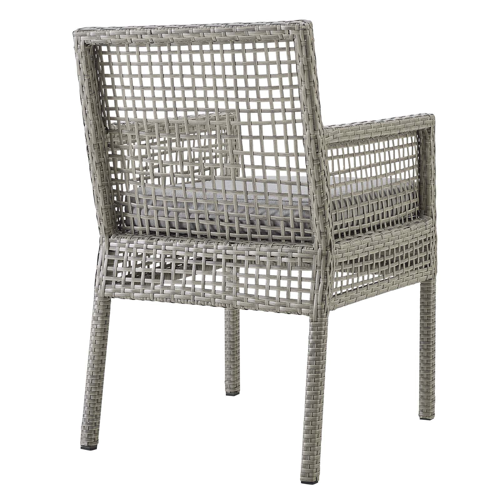 Ensemble de 2 fauteuils de salle à manger en rotin et osier pour patio extérieur Aura