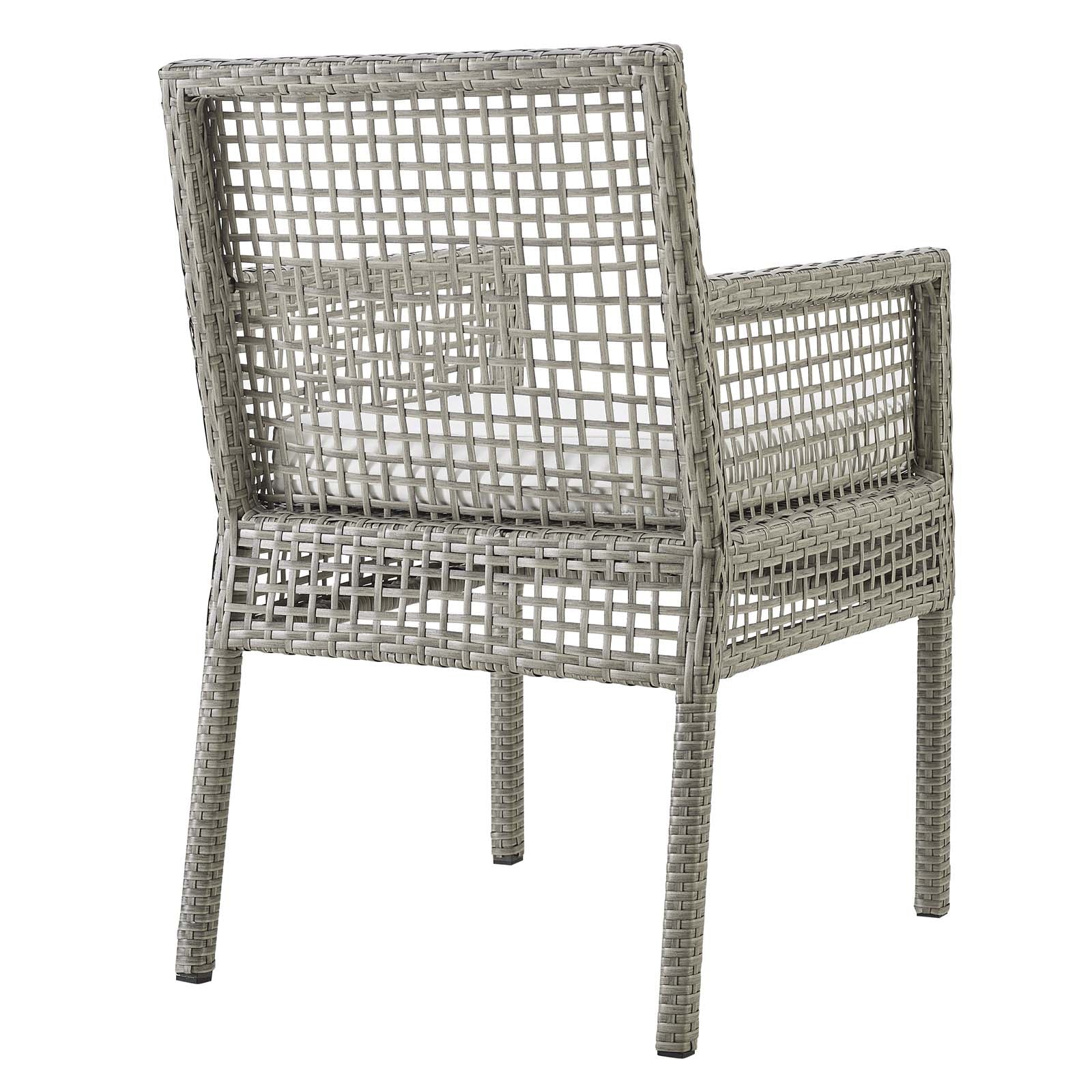 Ensemble de 2 fauteuils de salle à manger en rotin et osier pour patio extérieur Aura
