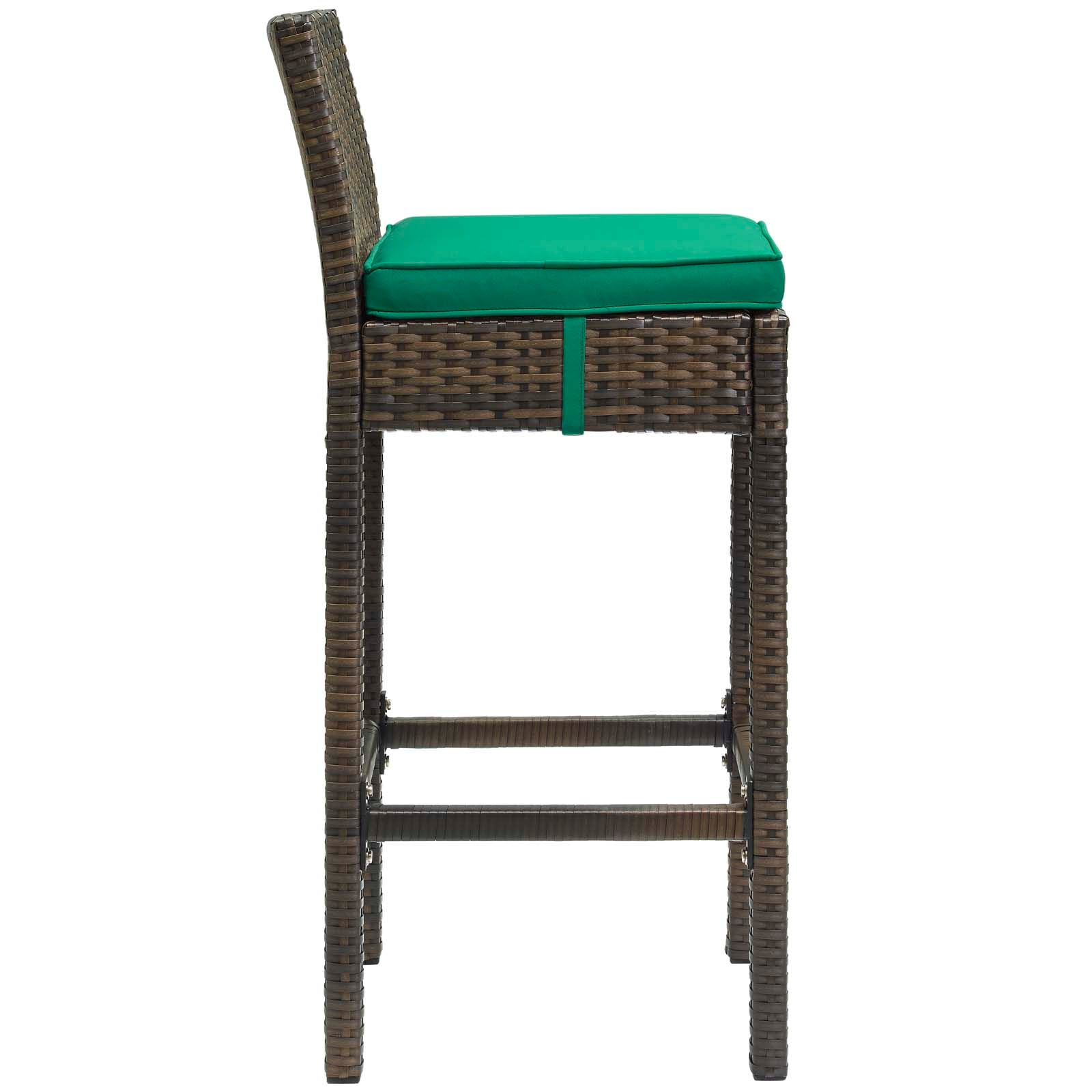Ensemble de 4 tabourets de bar en rotin et osier pour patio extérieur Conduit