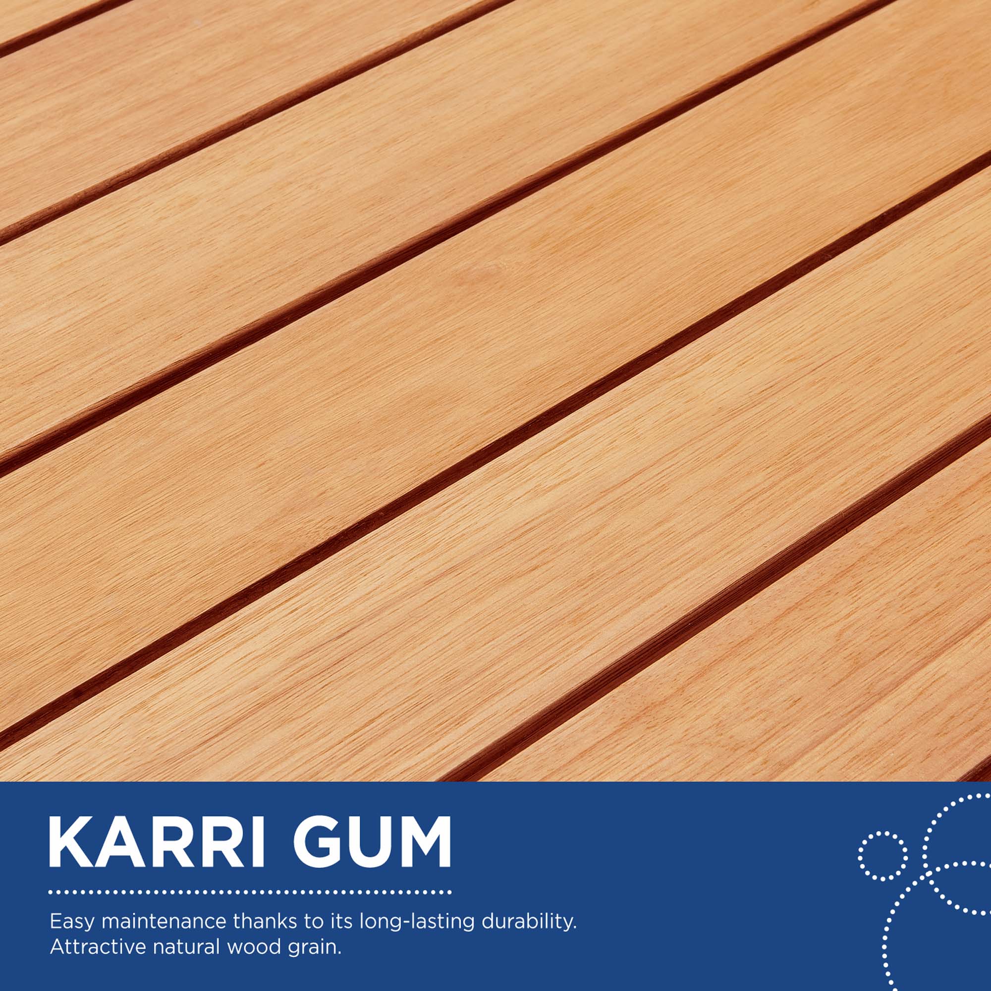 Table de bar d'extérieur en bois Karri de Portsmouth en couleur naturelle