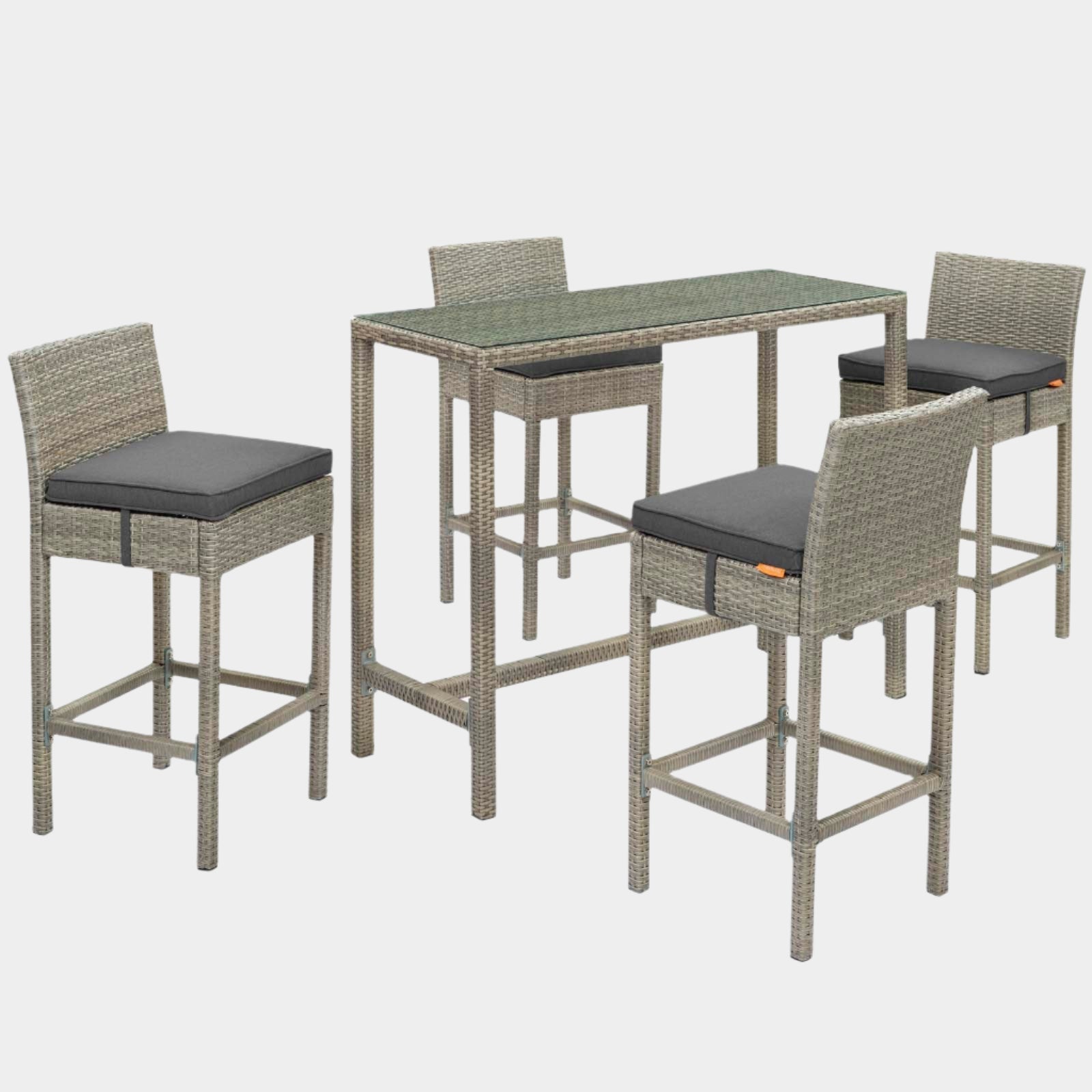 Conduit 5 Piece Outdoor Patio Wicker Rattan Set