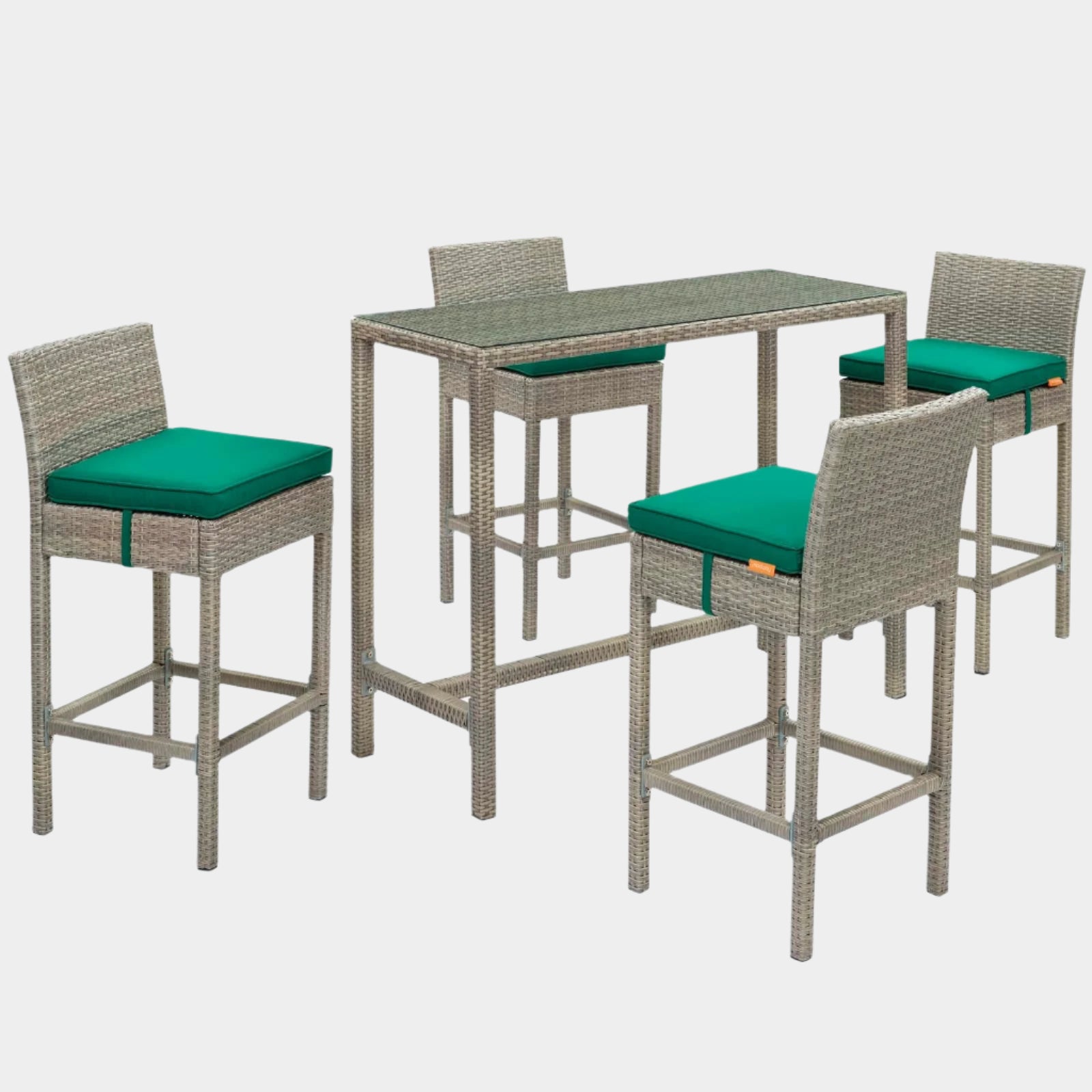 Conduit 5 Piece Outdoor Patio Wicker Rattan Set