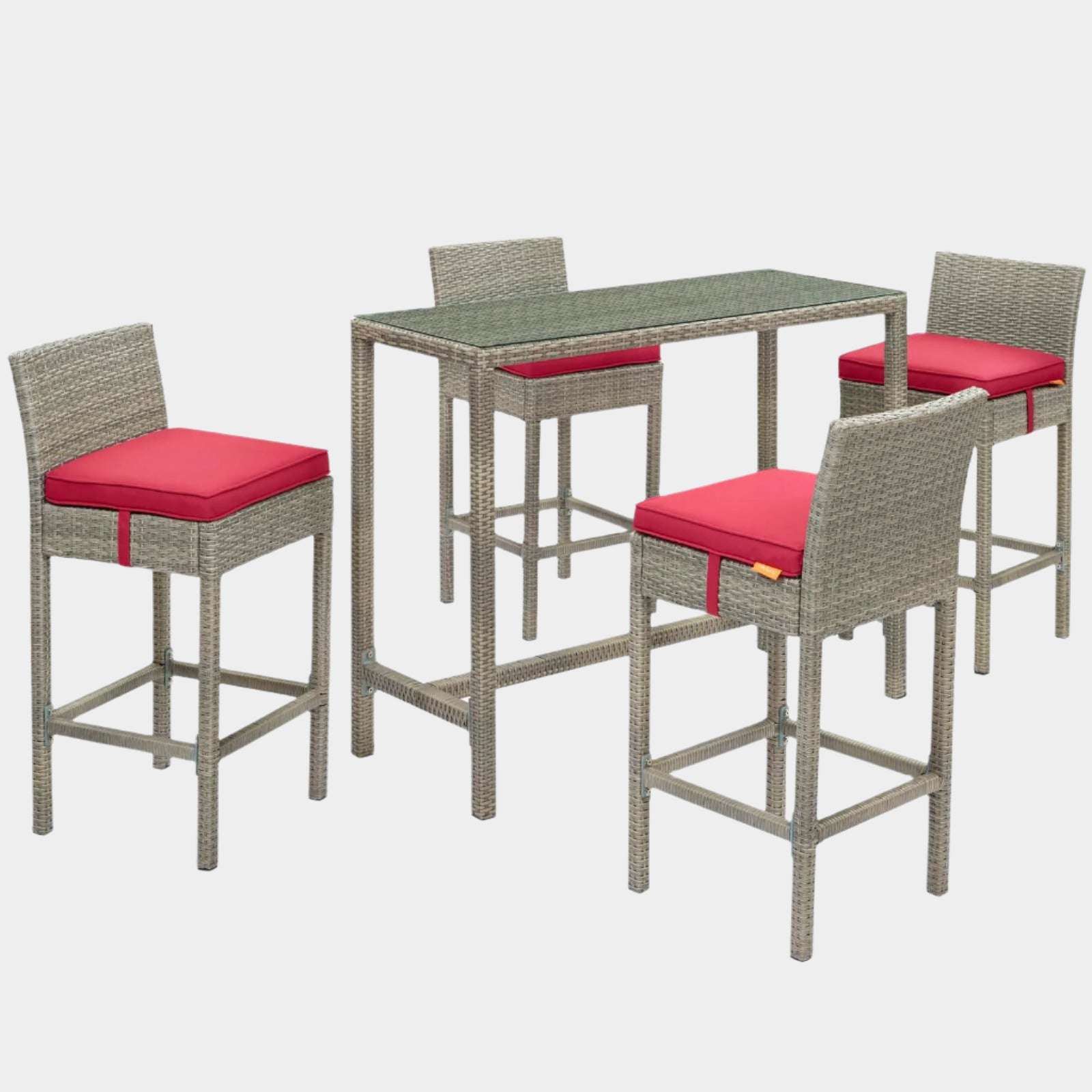 Conduit 5 Piece Outdoor Patio Wicker Rattan Set