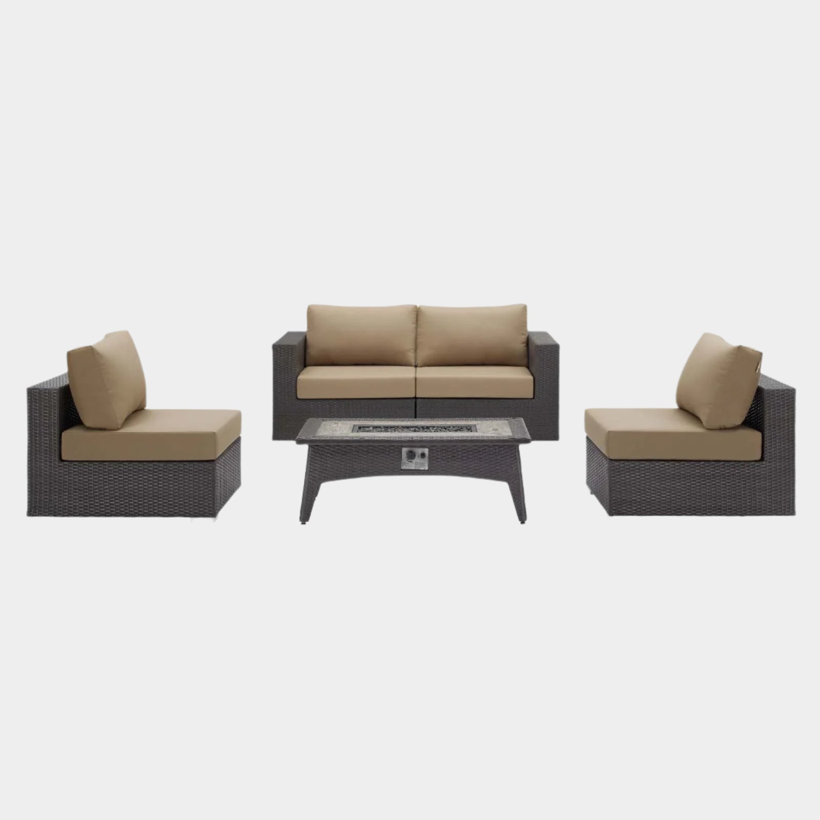Convene 5 Piece Set Outdoor Patio with Fire Pit