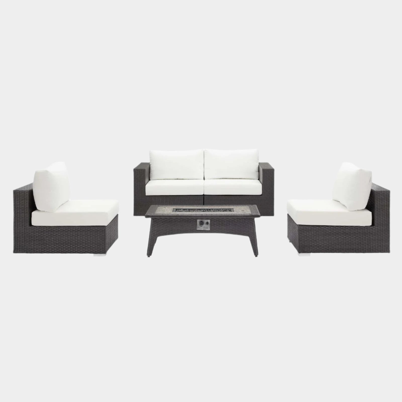Convene 5 Piece Set Outdoor Patio with Fire Pit