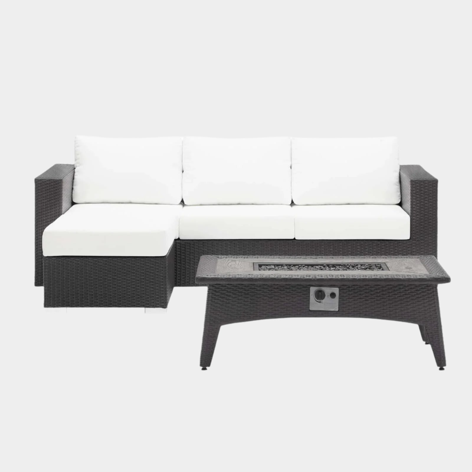 Convene 3 Piece Set Outdoor Patio with Fire Pit