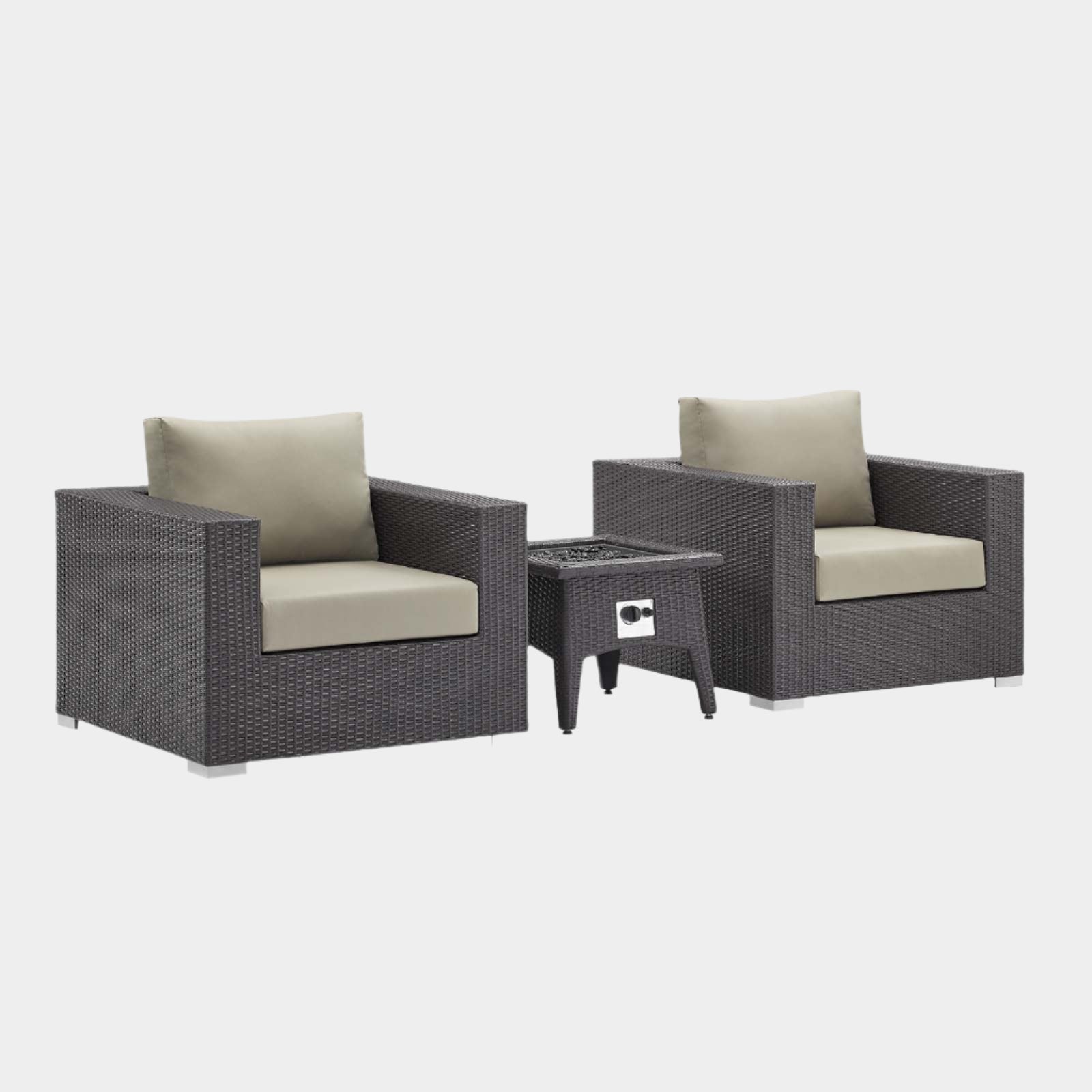 Convene 3 Piece Set Outdoor Patio with Fire Pit