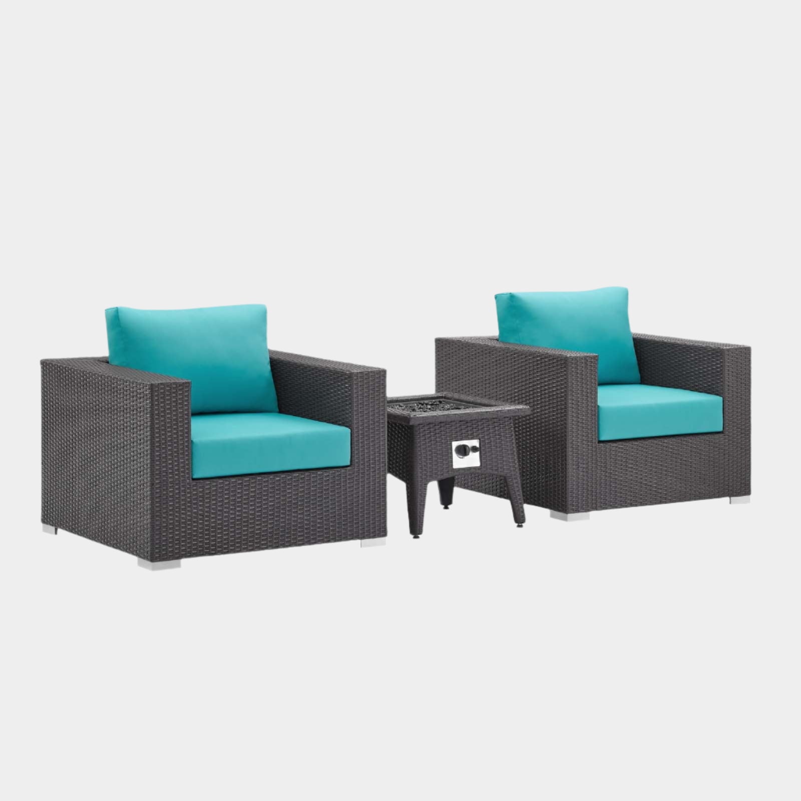 Convene 3 Piece Set Outdoor Patio with Fire Pit
