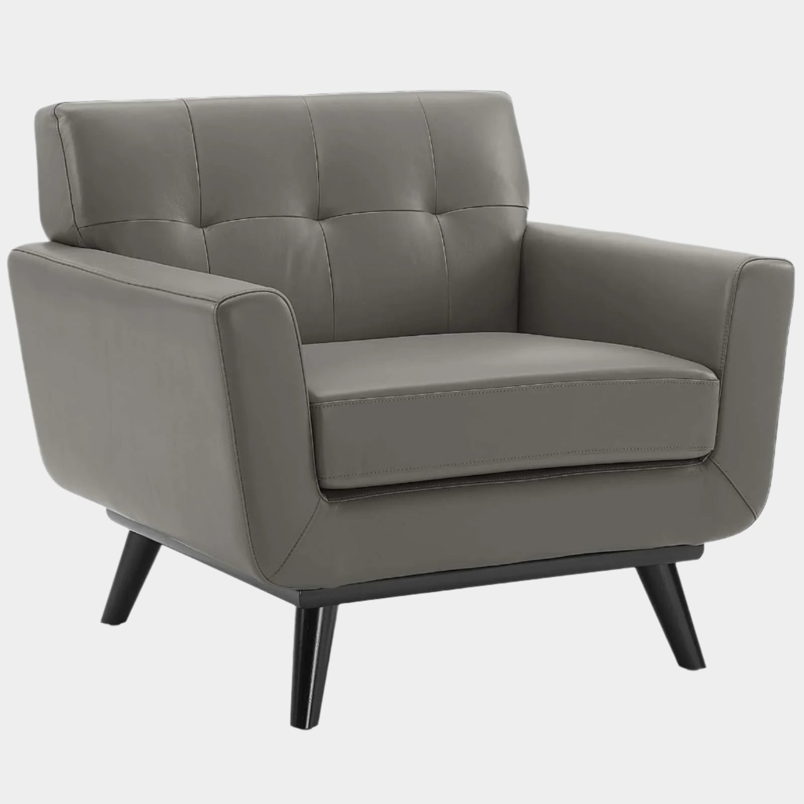 Engage Top-Grain Leather Living Room Lounge Accent Armchair
