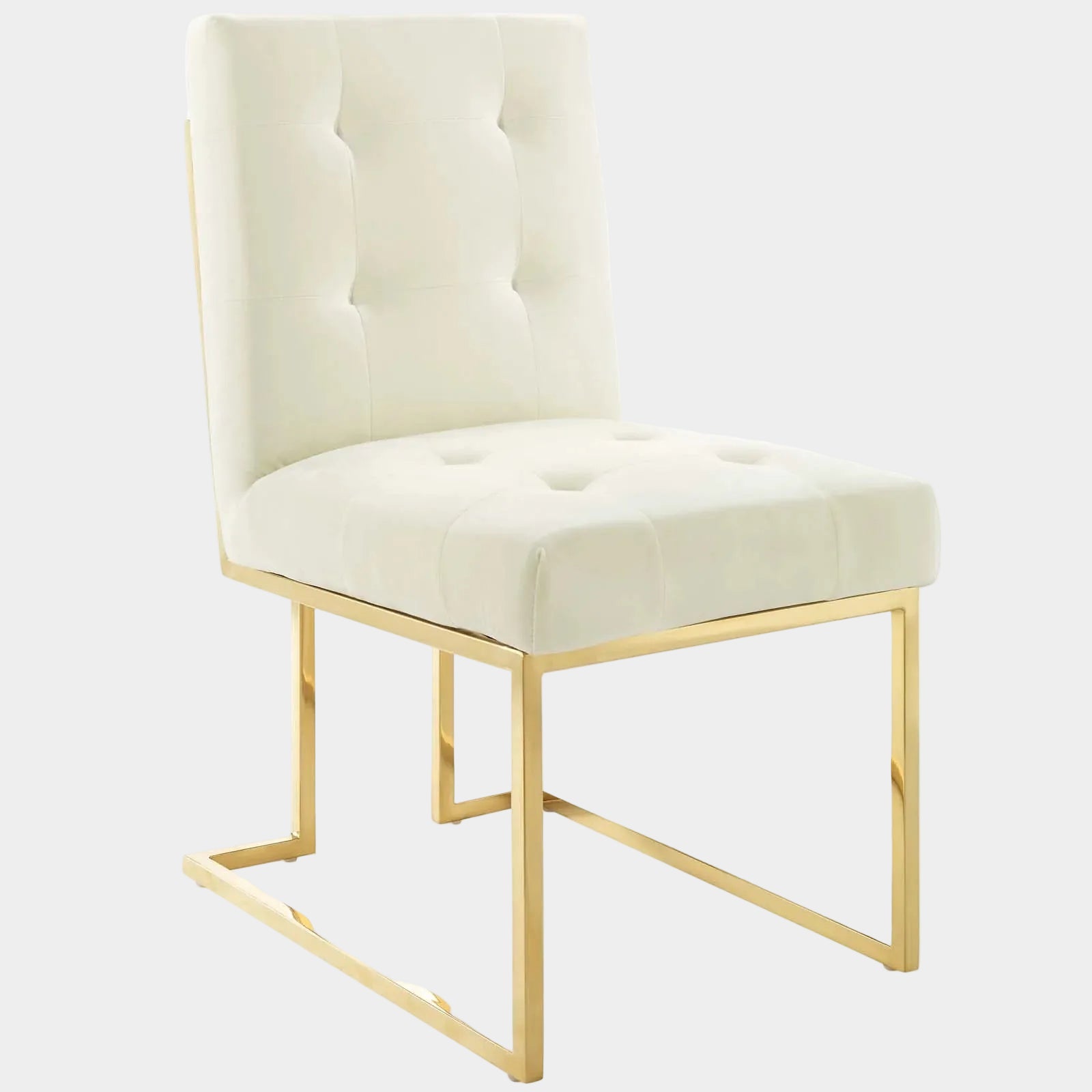 Privy Gold Stainless Steel Performance Velvet Dining Chair