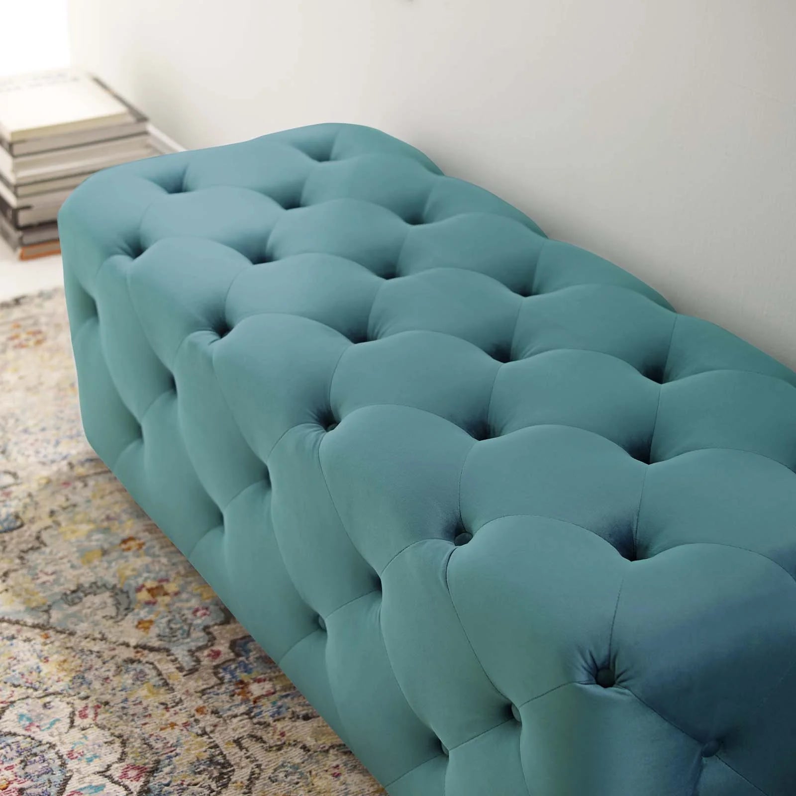 Chaise sans accoudoirs rembourrée en duvet Commix