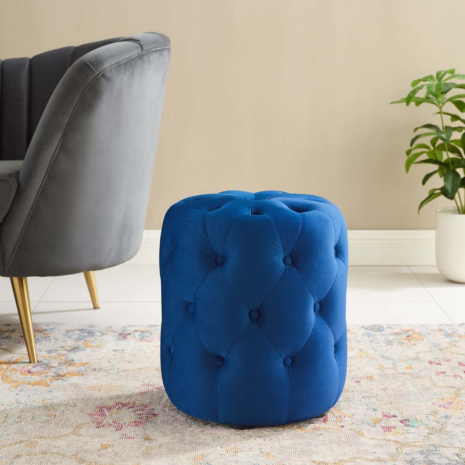Chaise sans accoudoirs rembourrée en duvet Commix