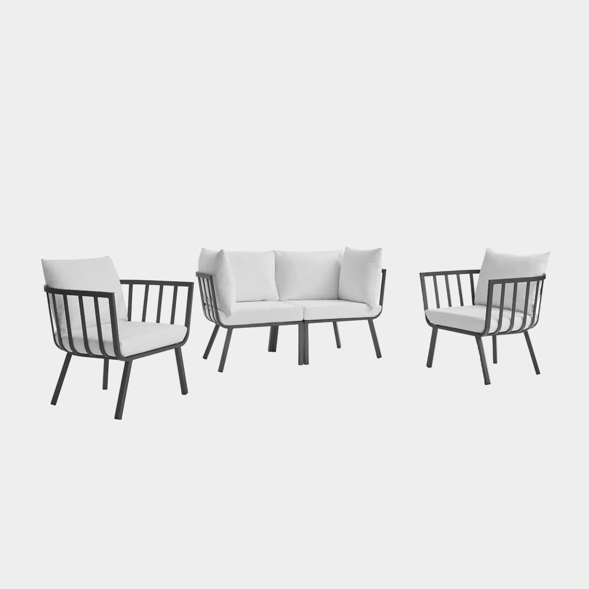 Riverside 4 Piece Outdoor Patio Aluminum Set