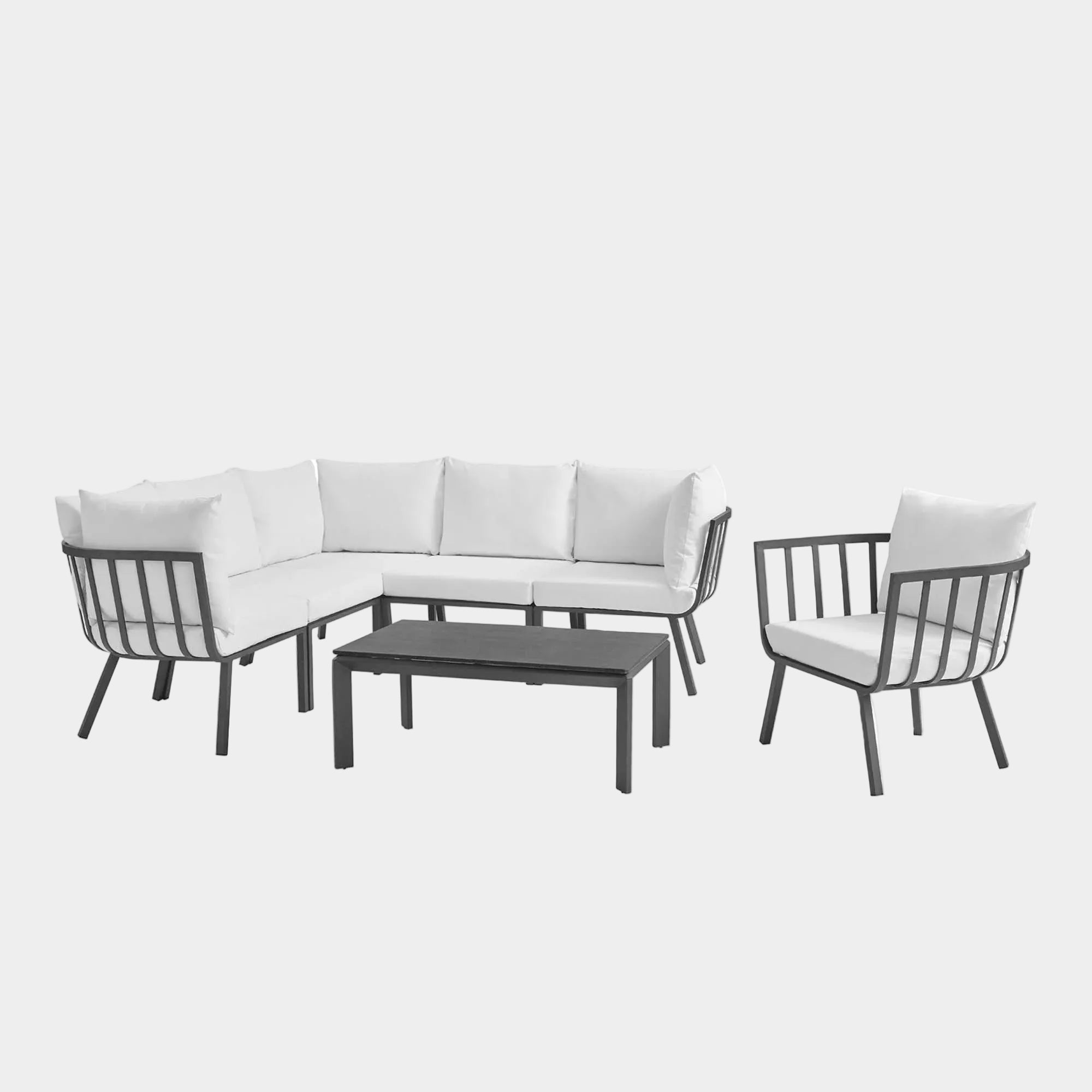 Riverside 7 Piece Outdoor Patio Aluminum Set