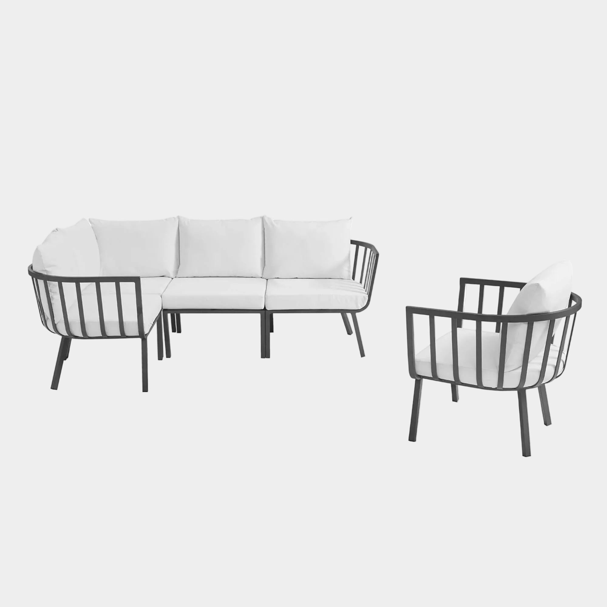 Riverside 5 Piece Outdoor Patio Aluminum Set