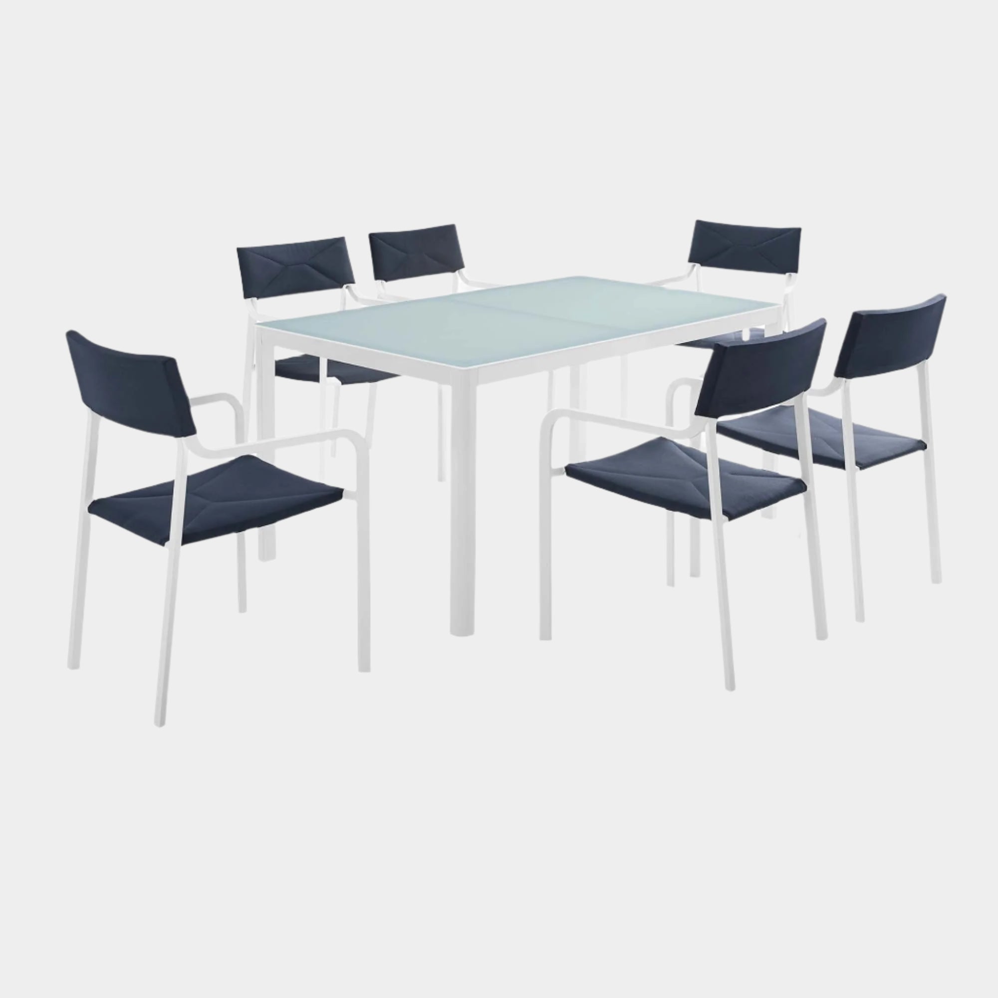 Ensemble de salle à manger d'extérieur en aluminium Raleigh 7 pièces