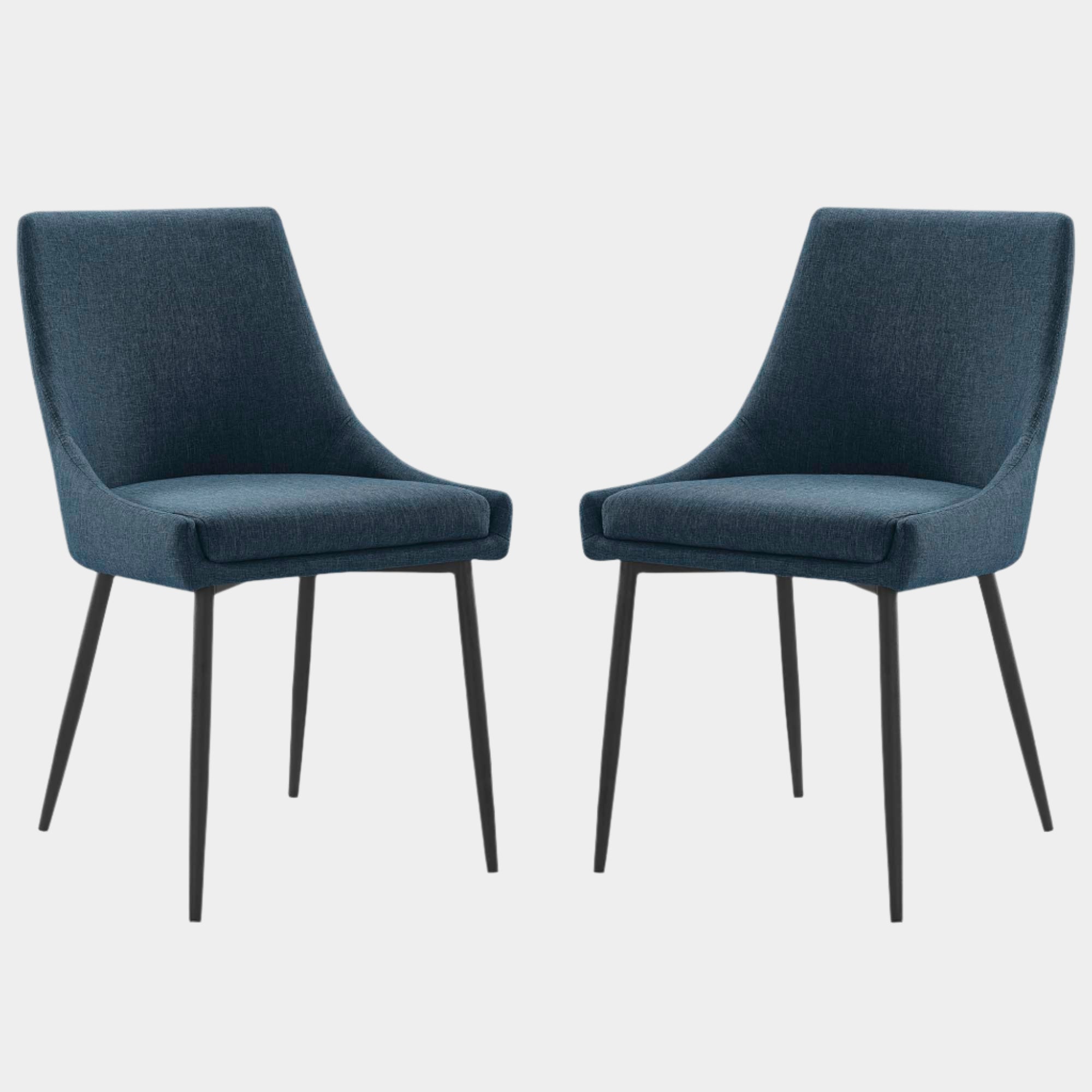 Viscount Upholstered Fabric Dining Chairs Set of 2