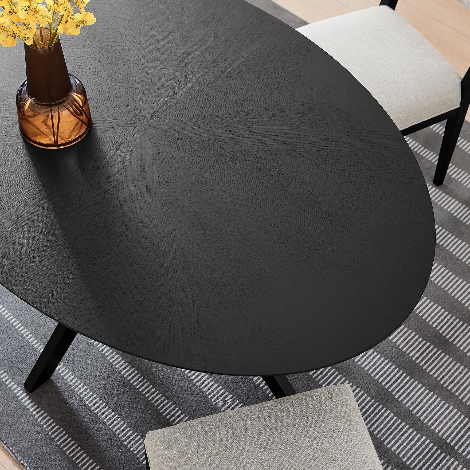 Crossroads Round Wood Dining Table