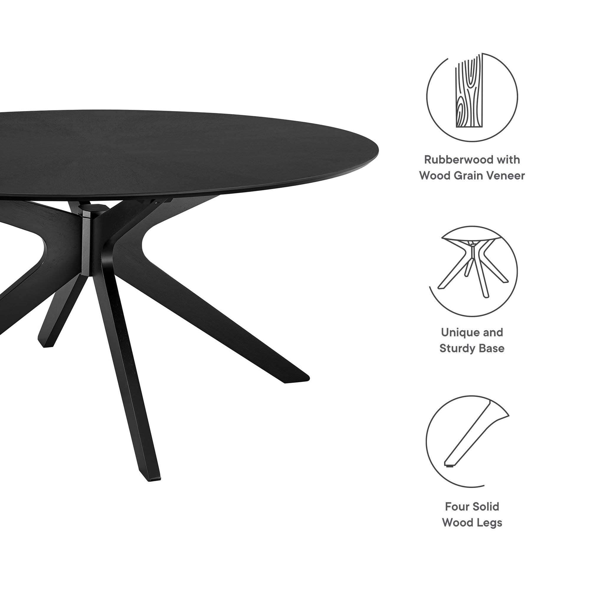 Crossroads Round Wood Dining Table