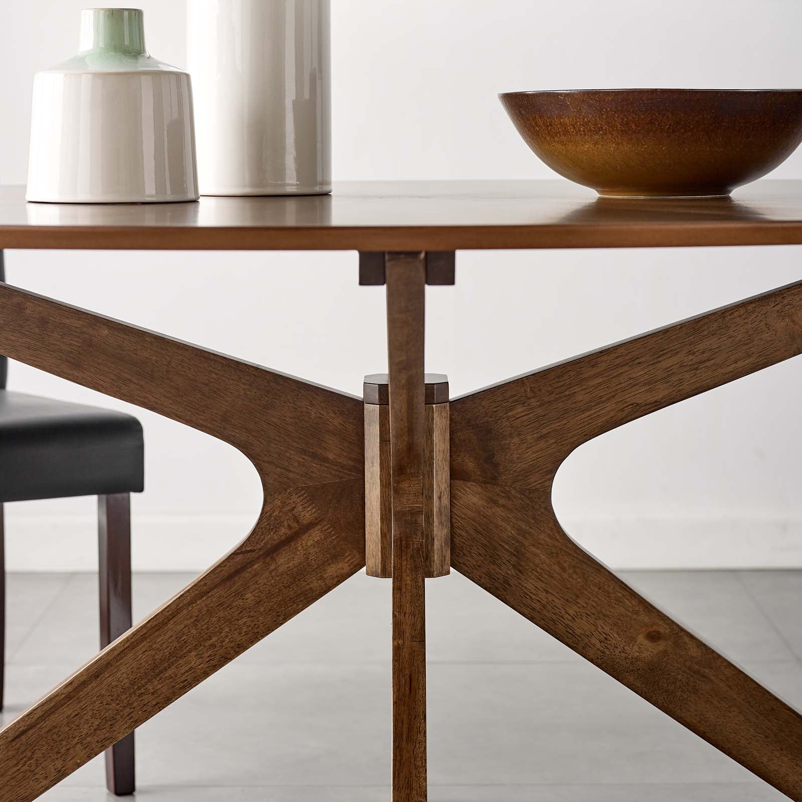 Crossroads Round Wood Dining Table