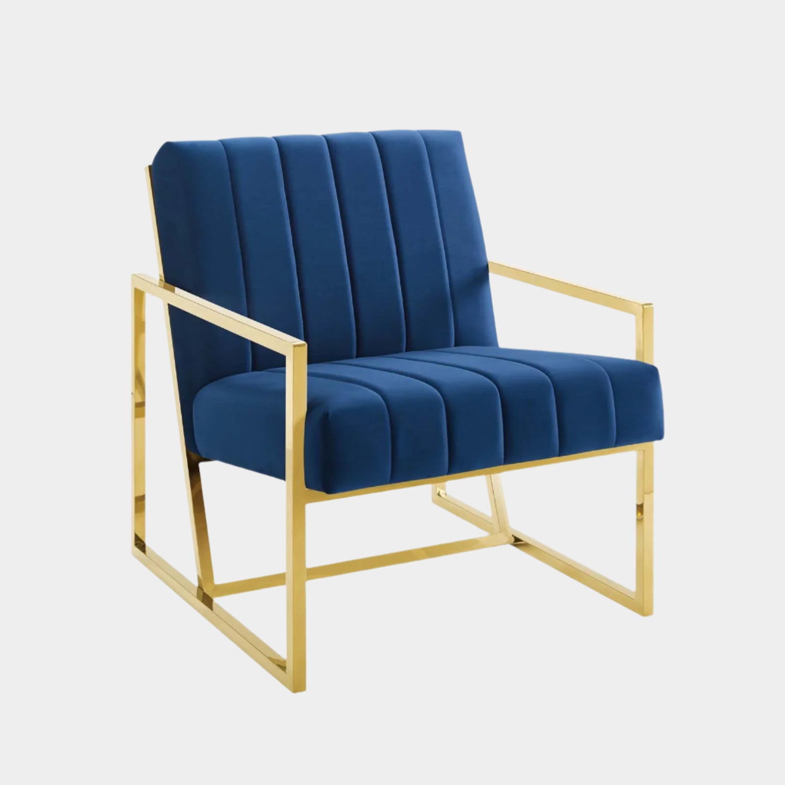 Inspire Channel Tufted Performance Velvet Armchair