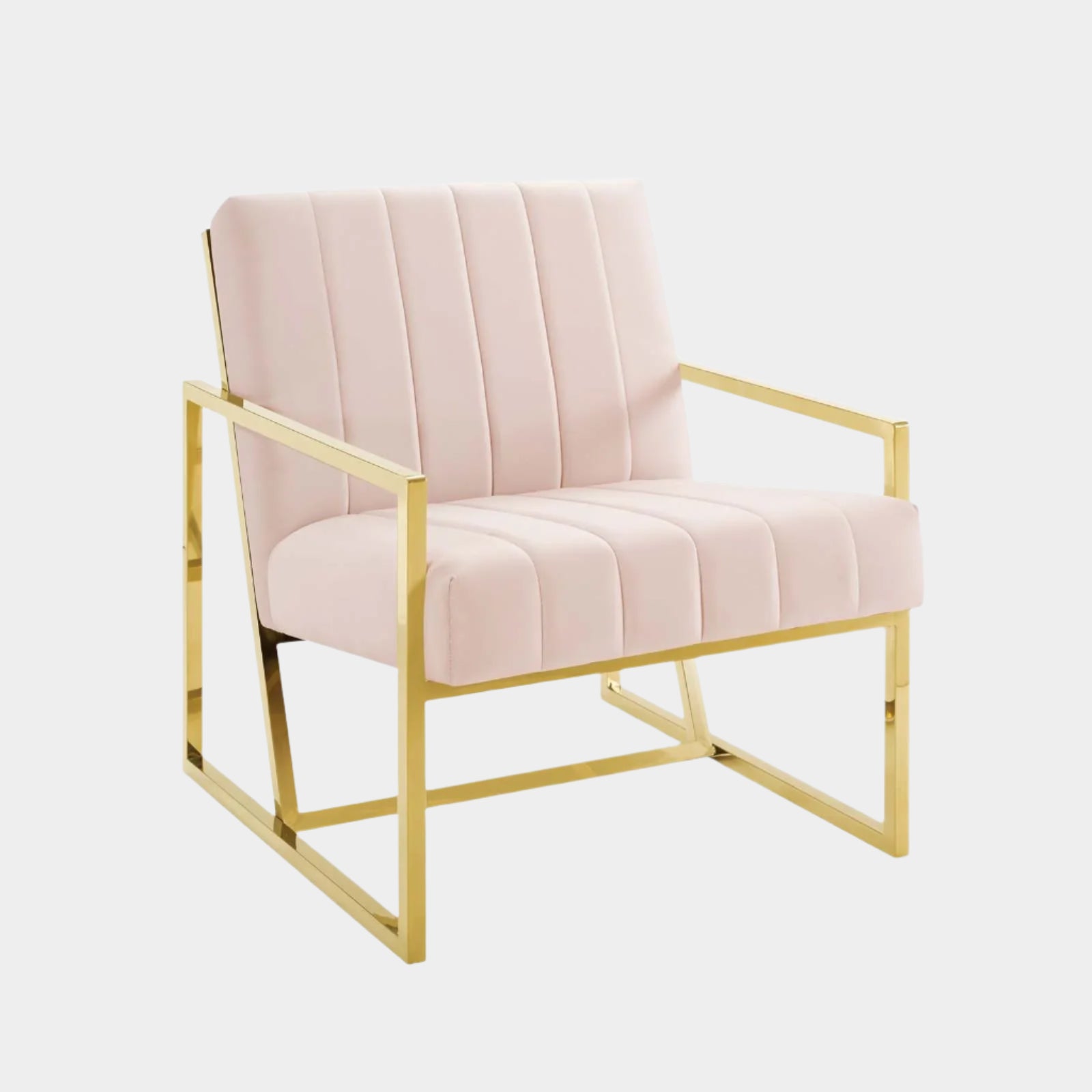 Inspire Channel Tufted Performance Velvet Armchair