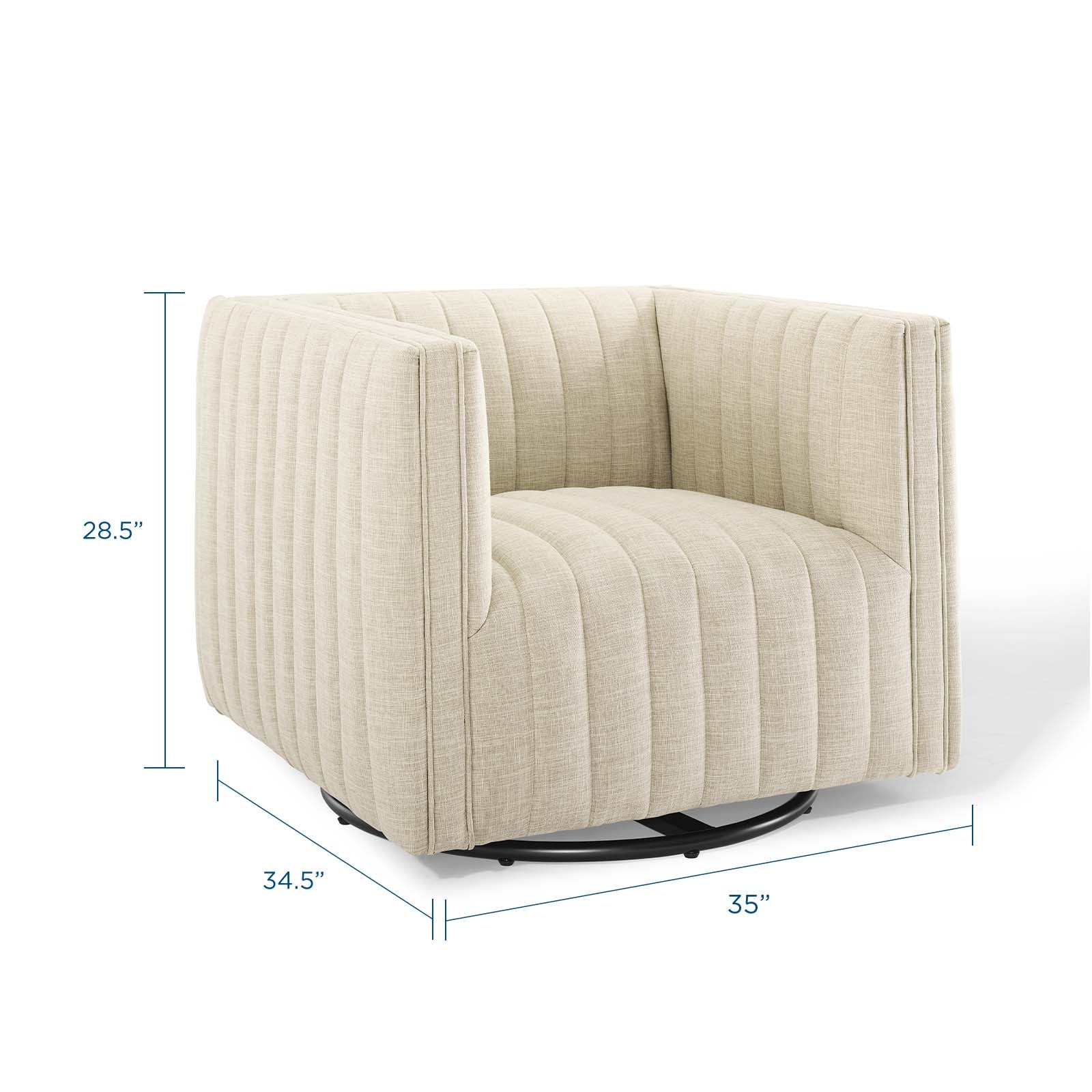 Fauteuil pivotant capitonné Conjure