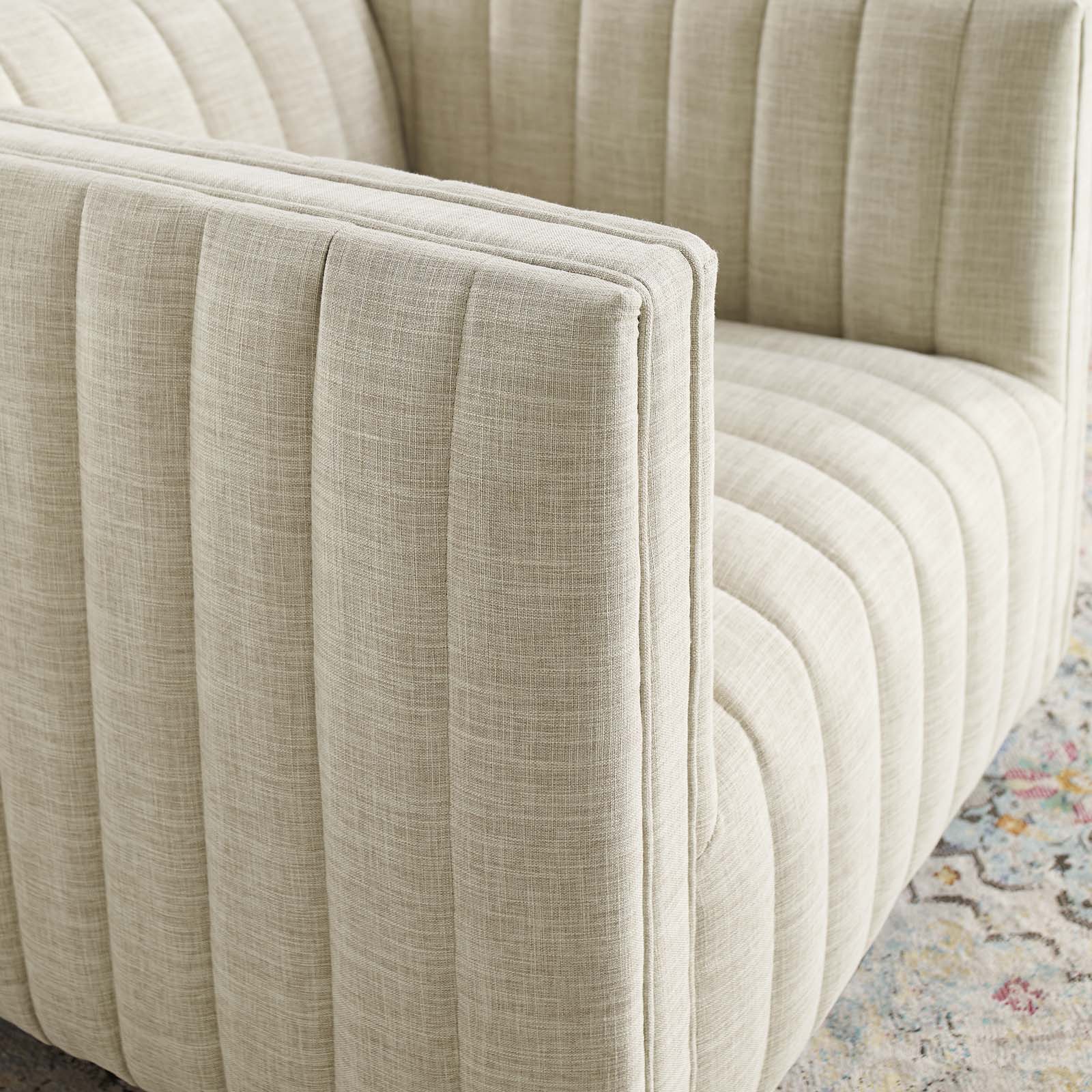 Fauteuil pivotant capitonné Conjure
