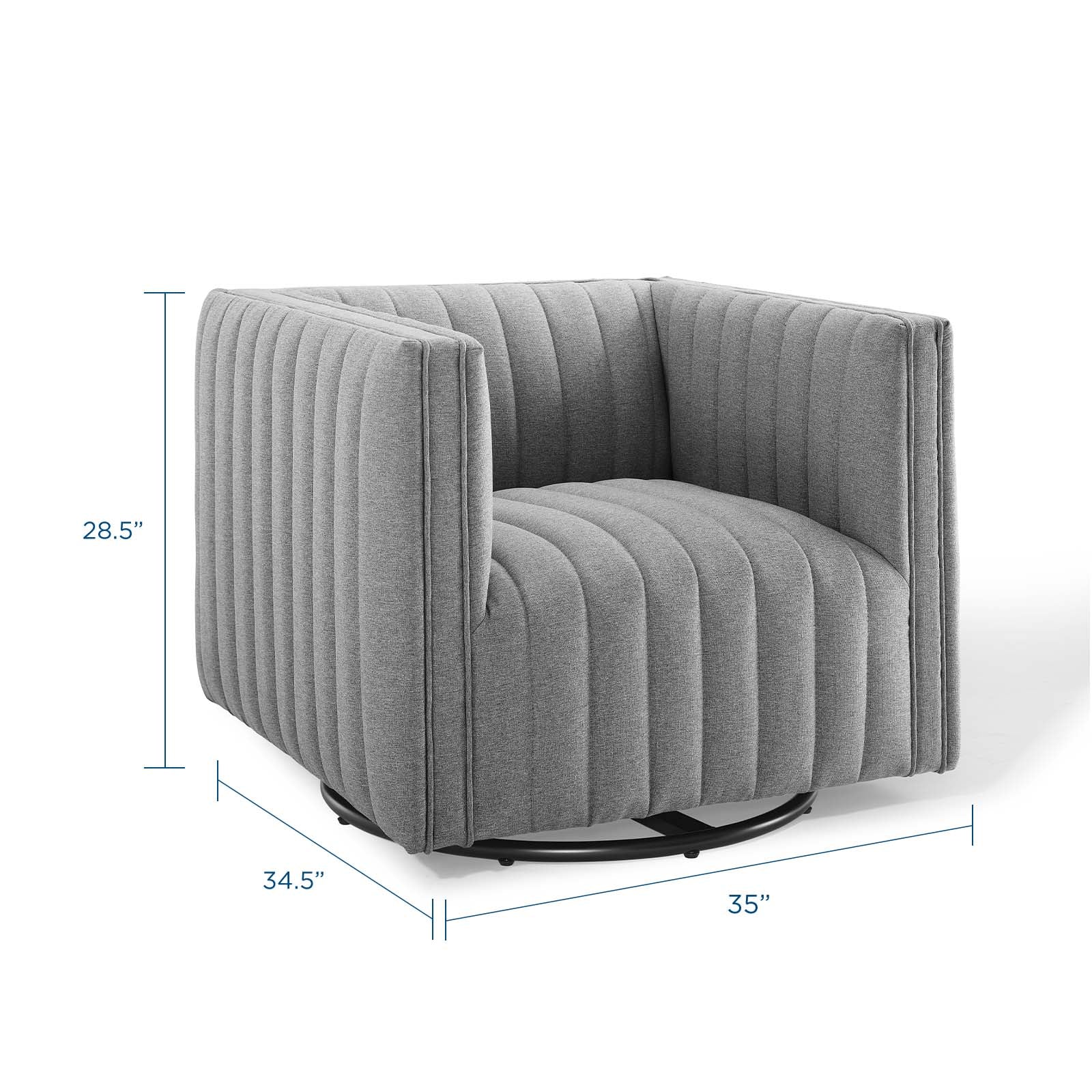 Fauteuil pivotant capitonné Conjure