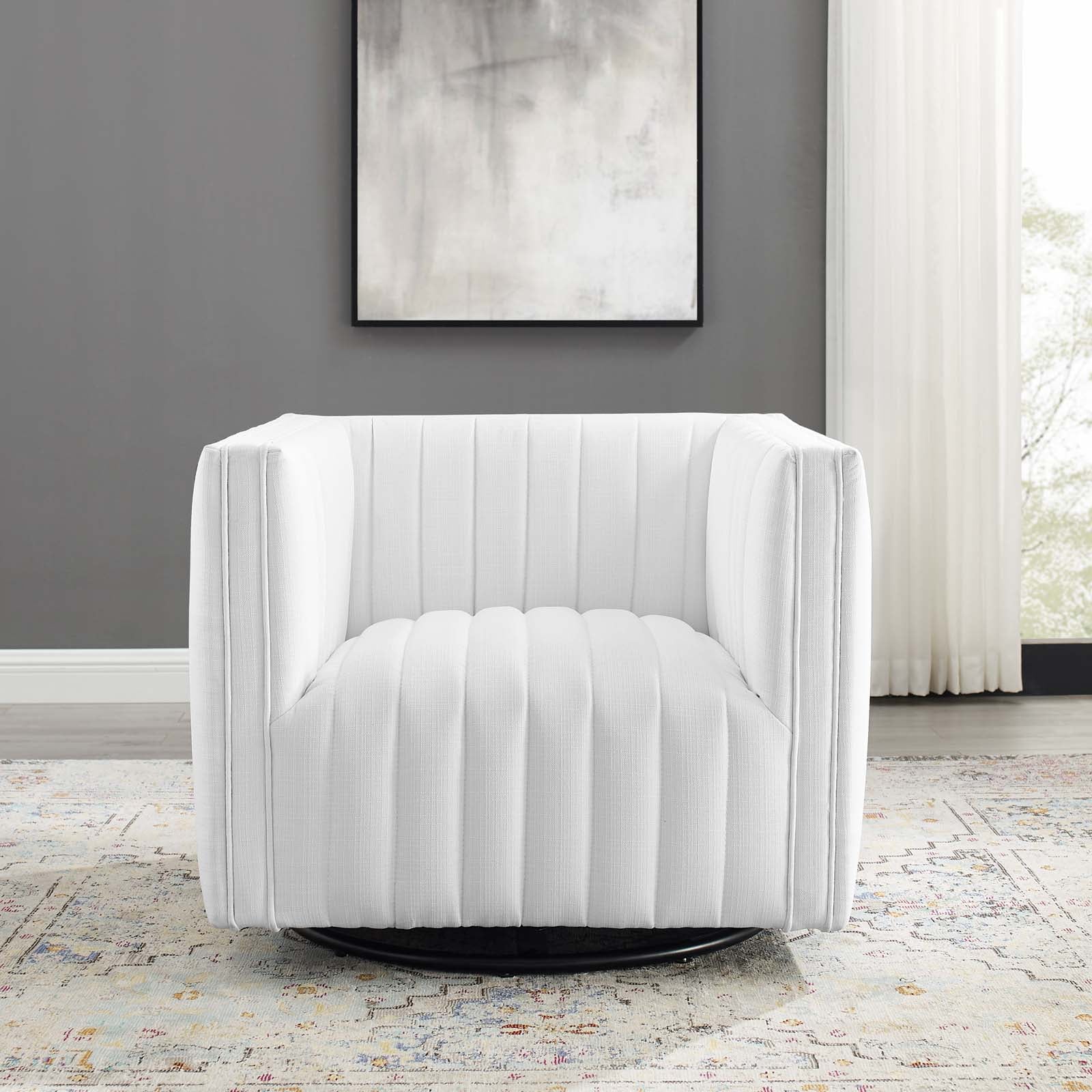 Fauteuil pivotant capitonné Conjure