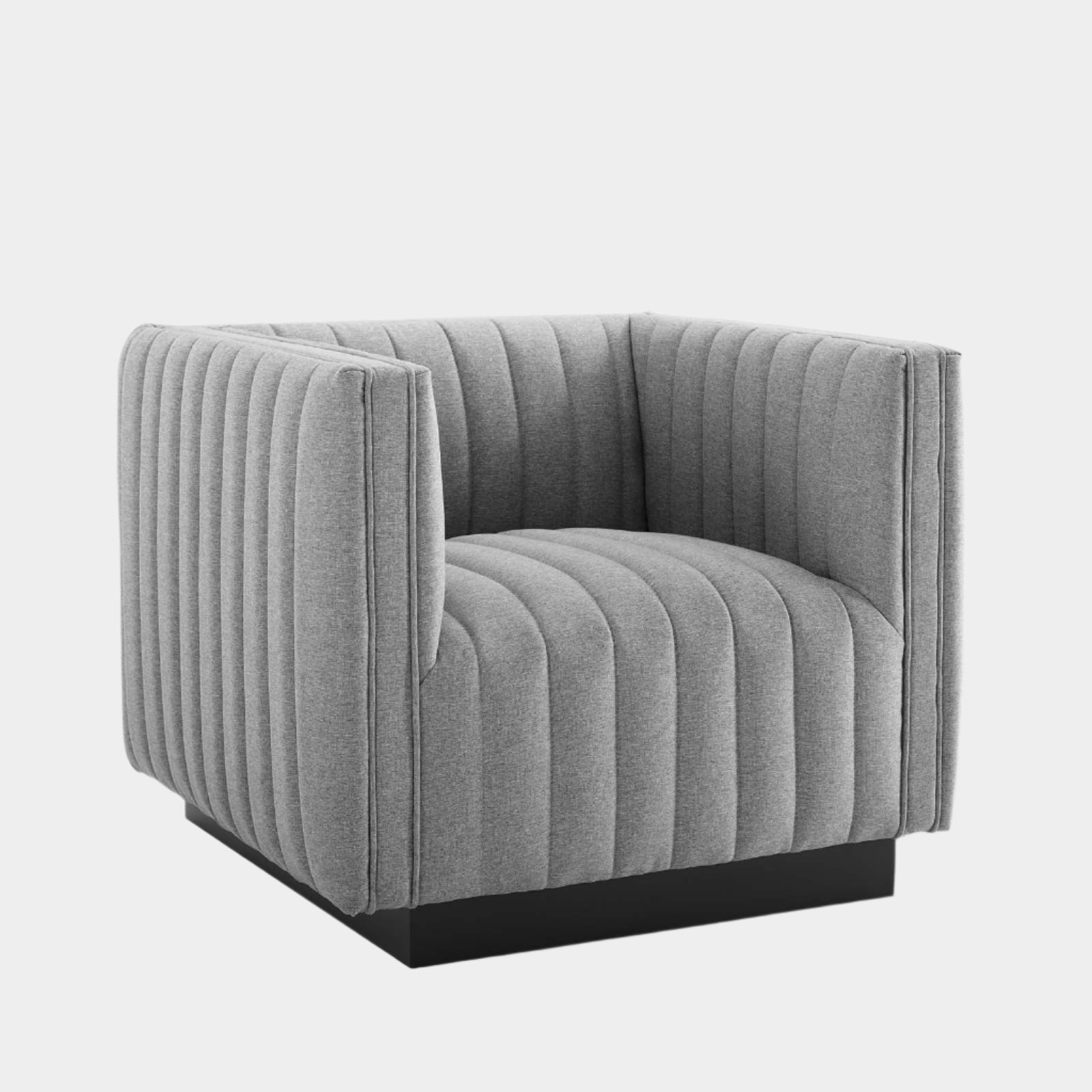 Fauteuil de salon en velours Ponder Performance