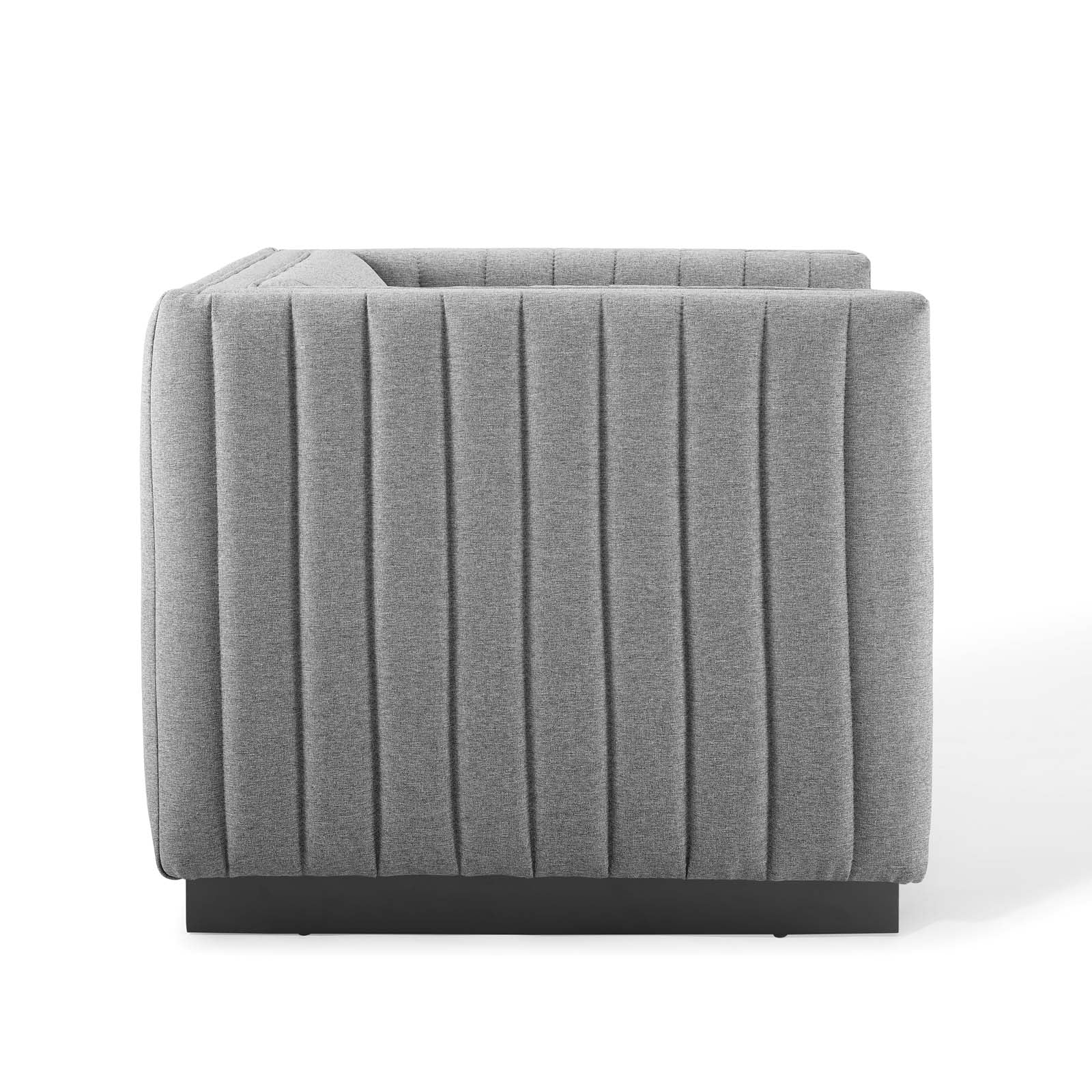Fauteuil de salon en velours Ponder Performance