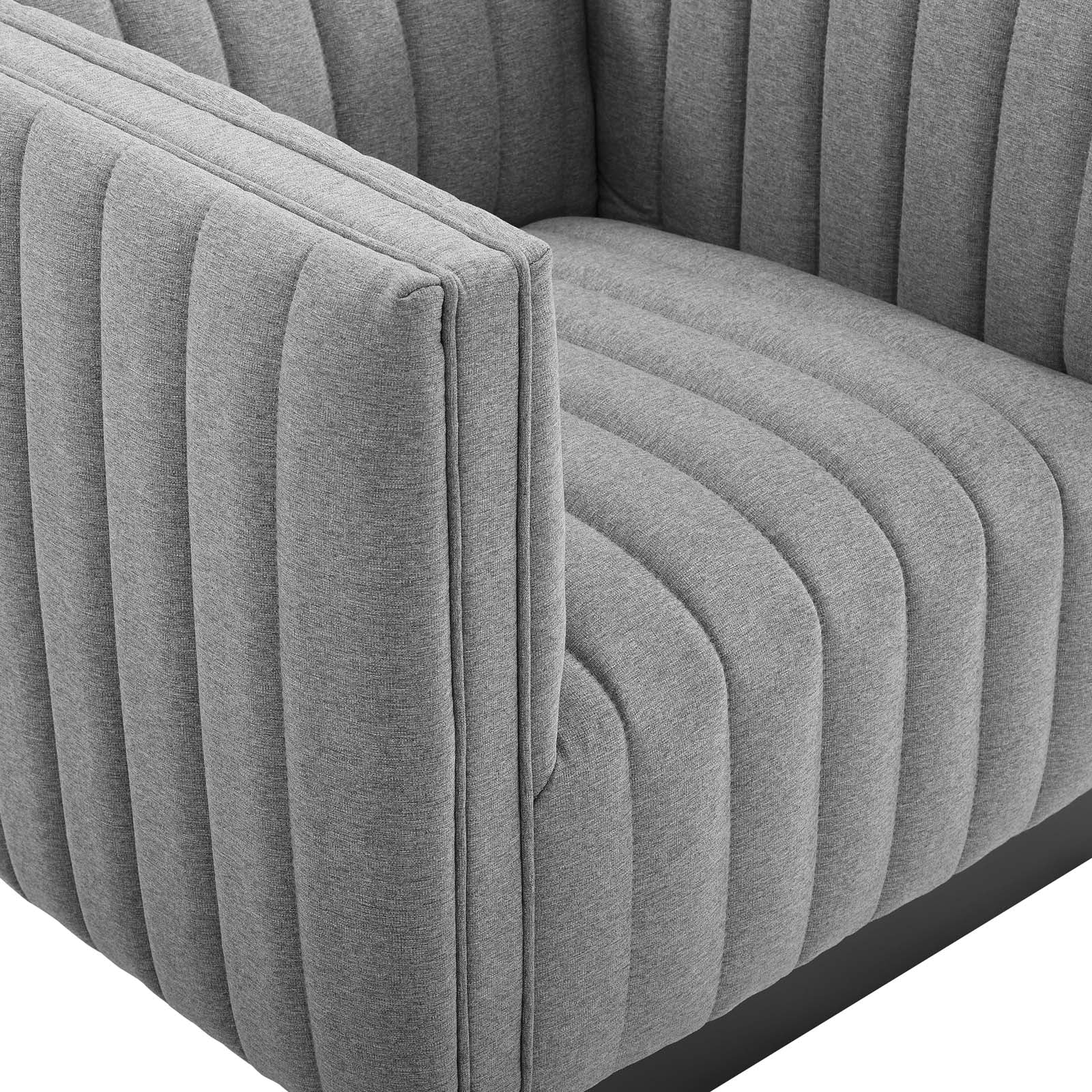 Fauteuil de salon en velours Ponder Performance
