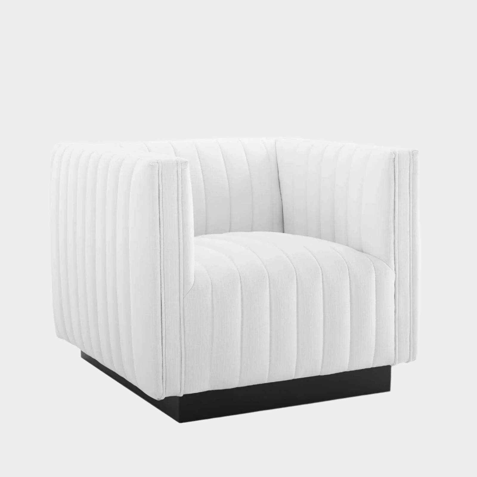 Fauteuil de salon en velours Ponder Performance