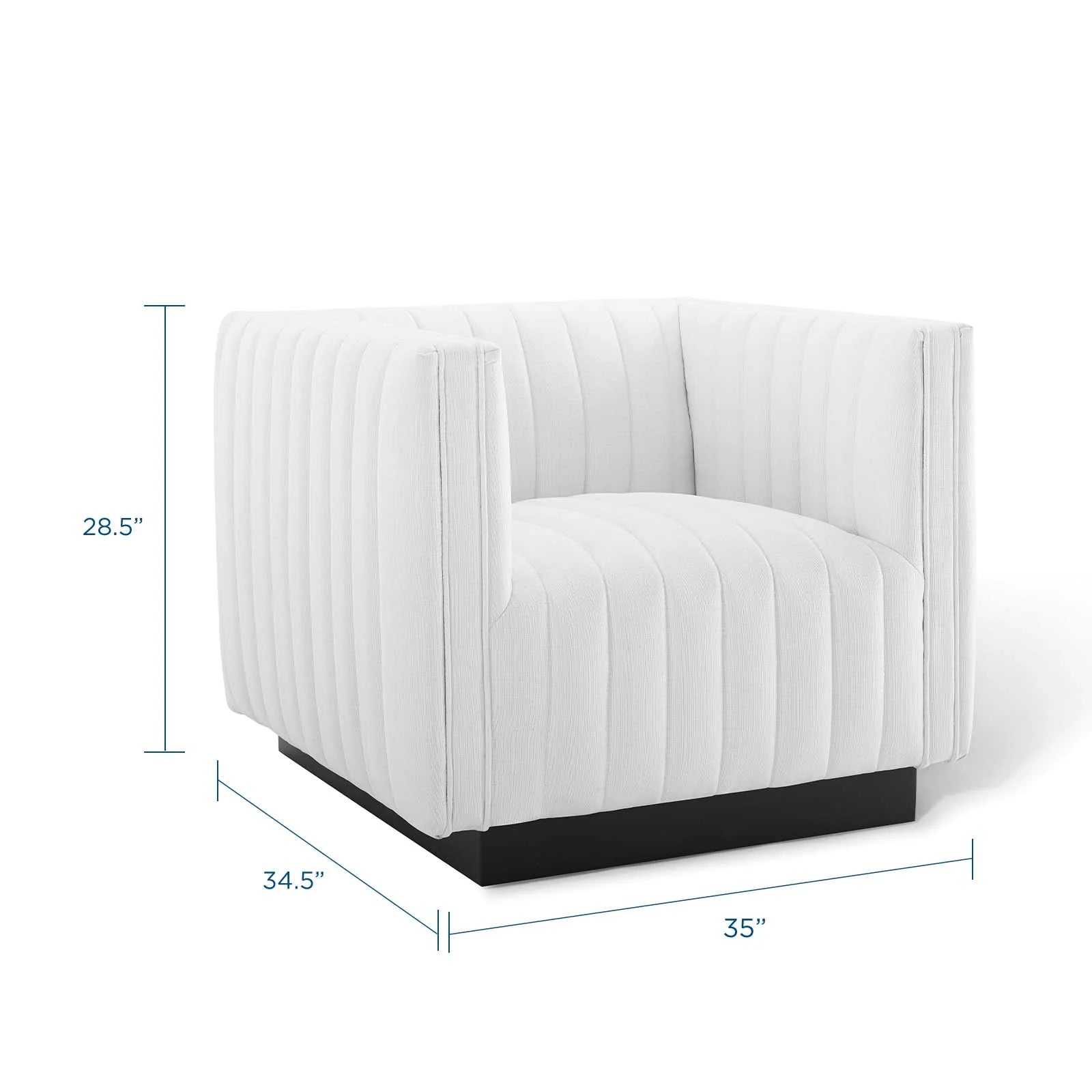 Fauteuil de salon en velours Ponder Performance