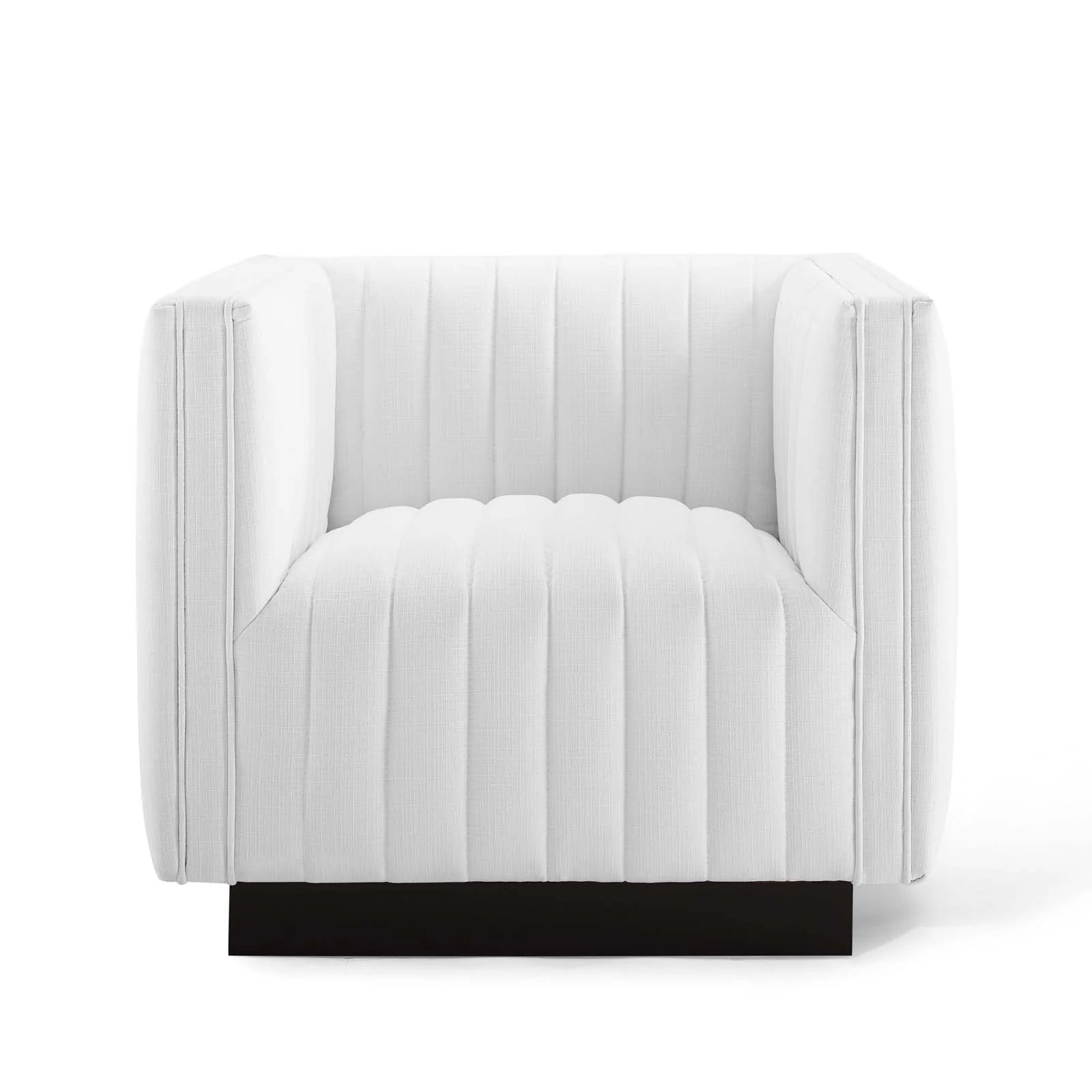 Fauteuil de salon en velours Ponder Performance