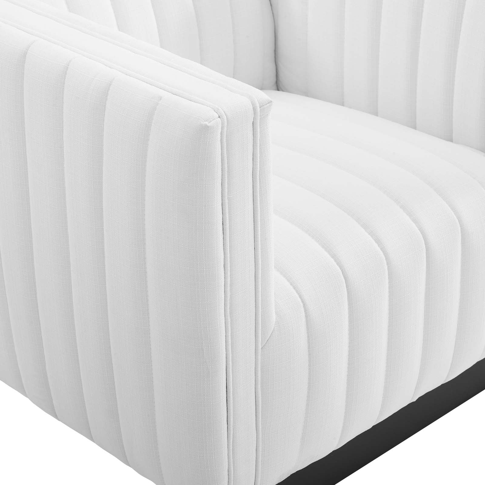 Fauteuil de salon en velours Ponder Performance