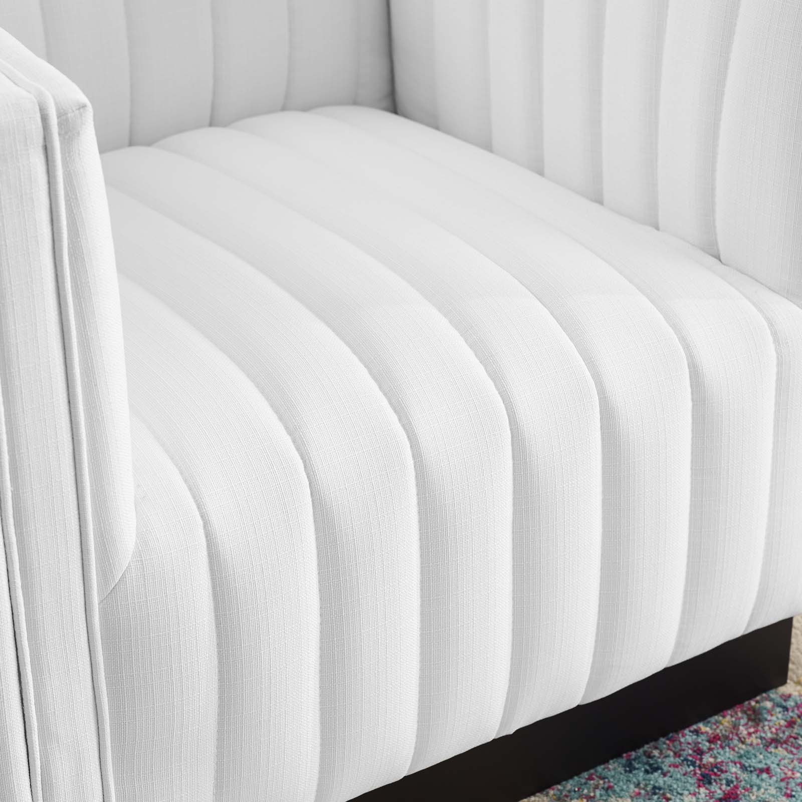 Fauteuil de salon en velours Ponder Performance