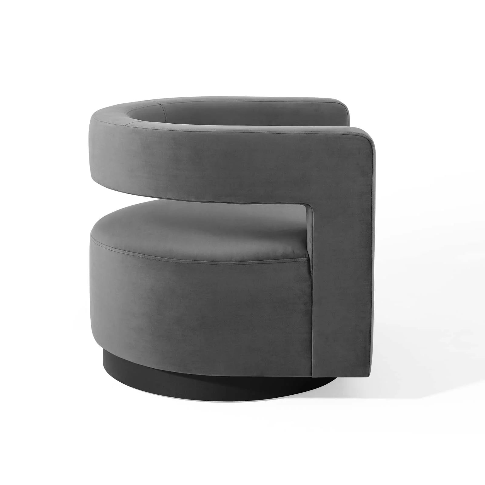 Fauteuil pivotant en velours Performance Cutaway de Spin