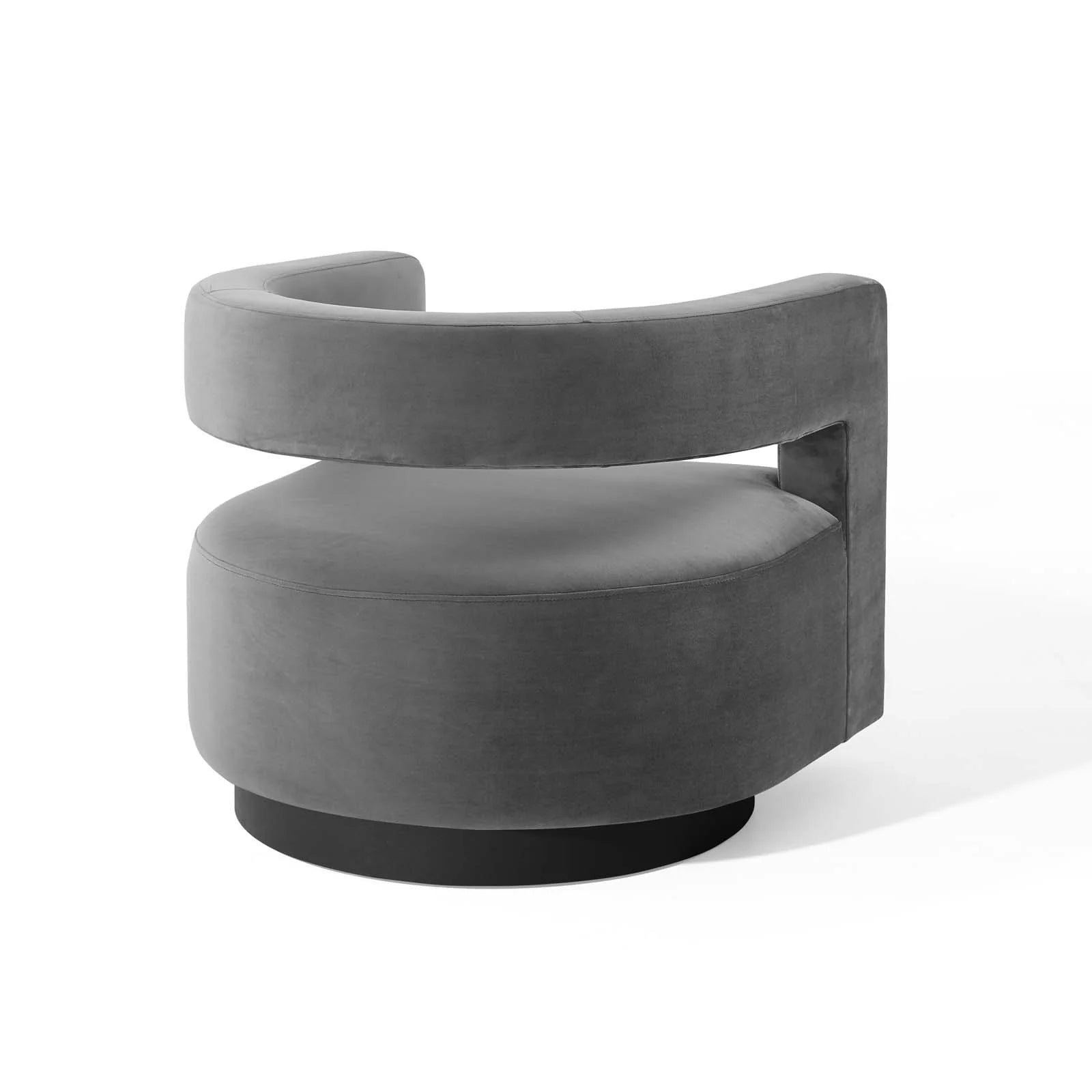 Fauteuil pivotant en velours Performance Cutaway de Spin