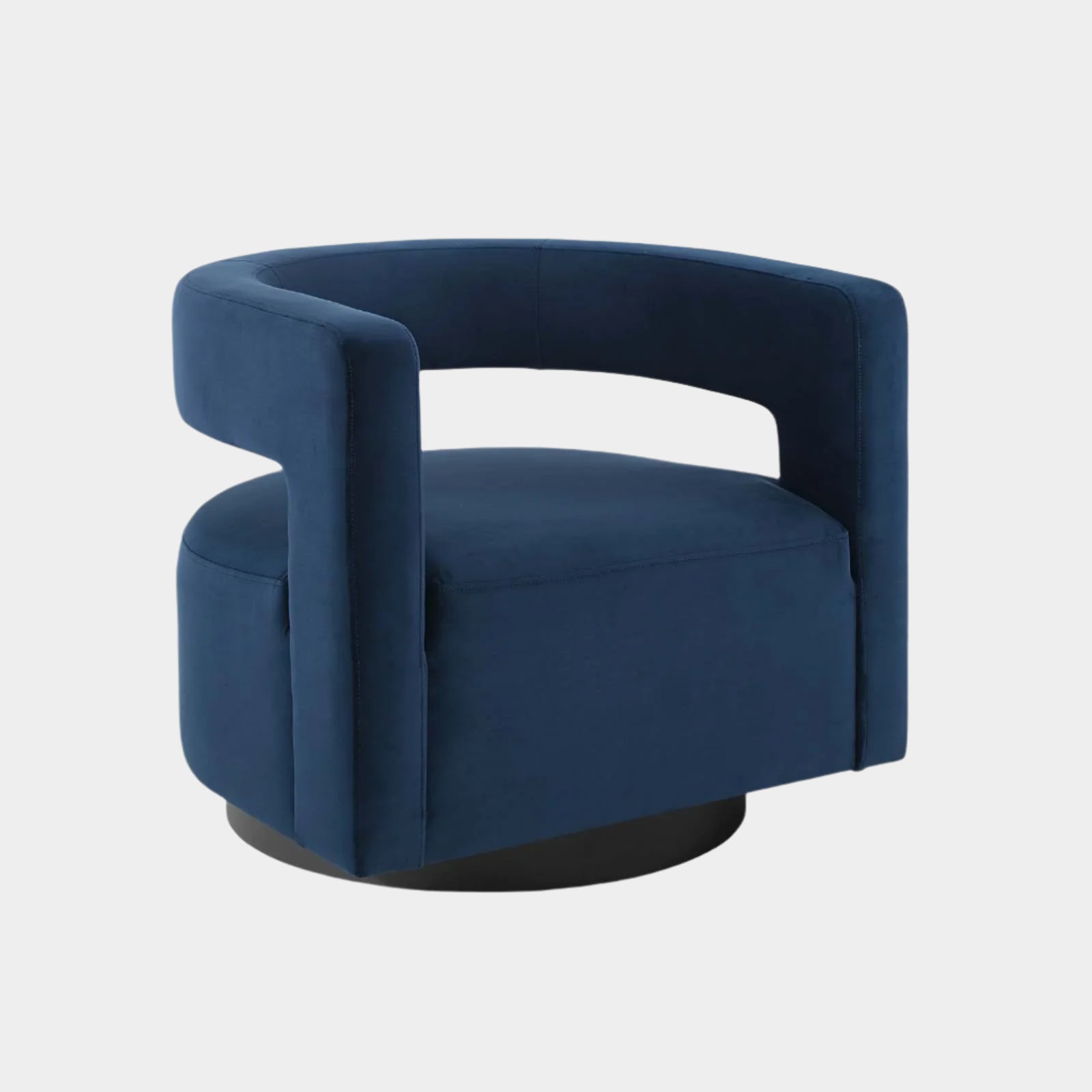 Fauteuil pivotant en velours Performance Cutaway de Spin