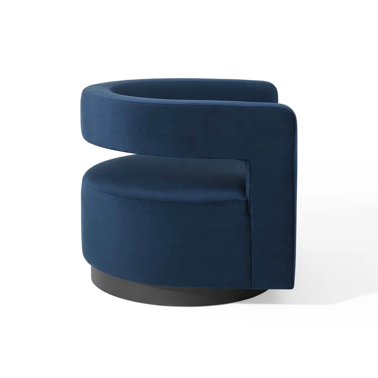 Fauteuil pivotant en velours Performance Cutaway de Spin