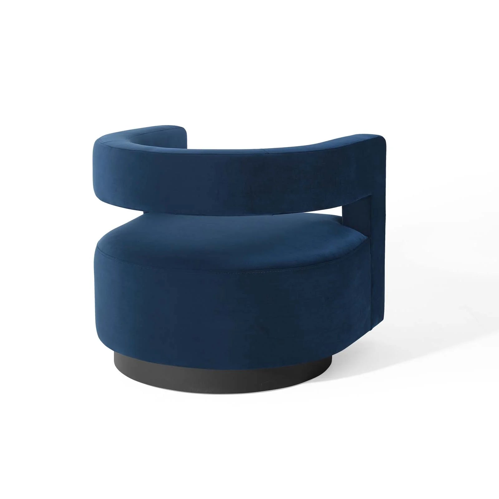 Fauteuil pivotant en velours Performance Cutaway de Spin