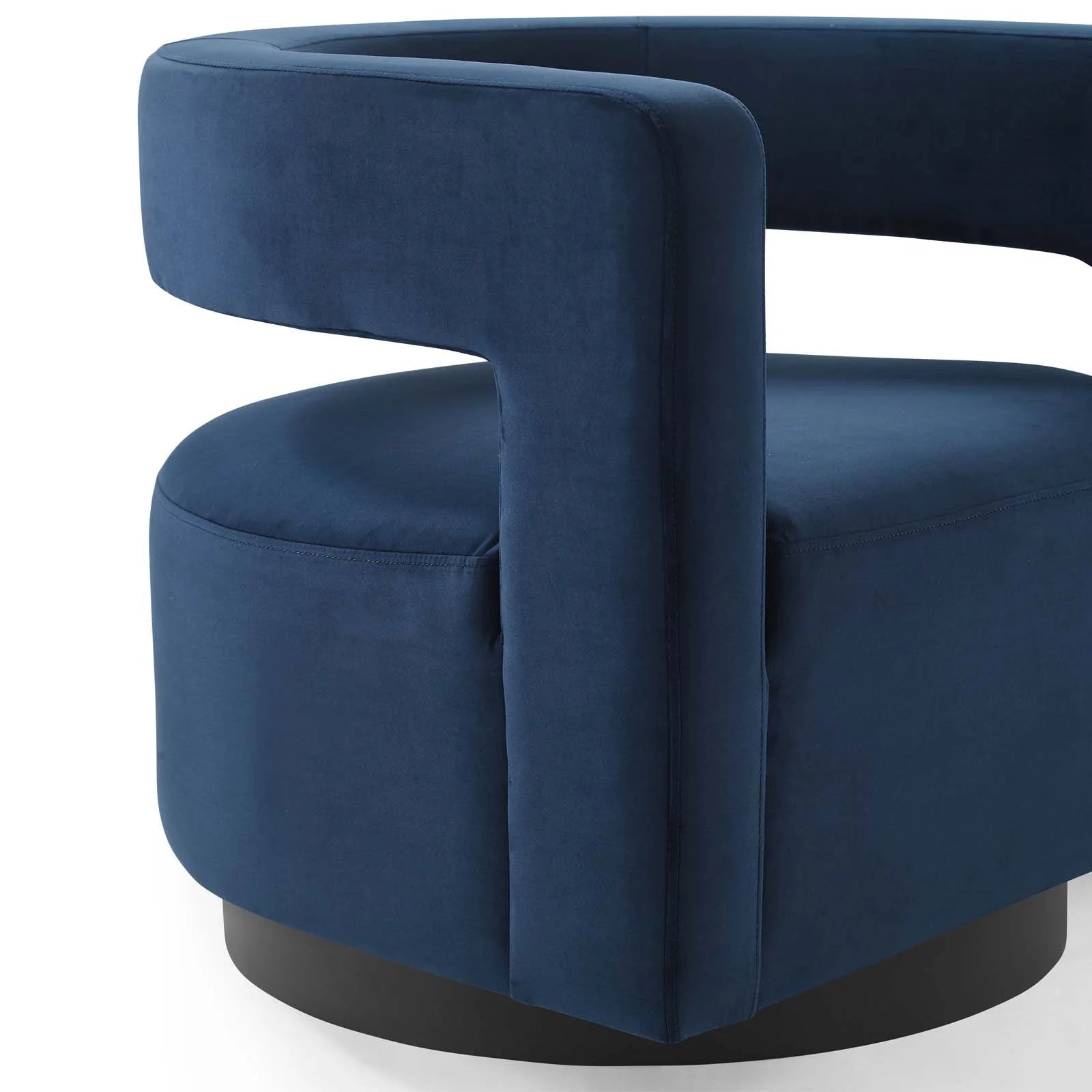 Fauteuil pivotant en velours Performance Cutaway de Spin