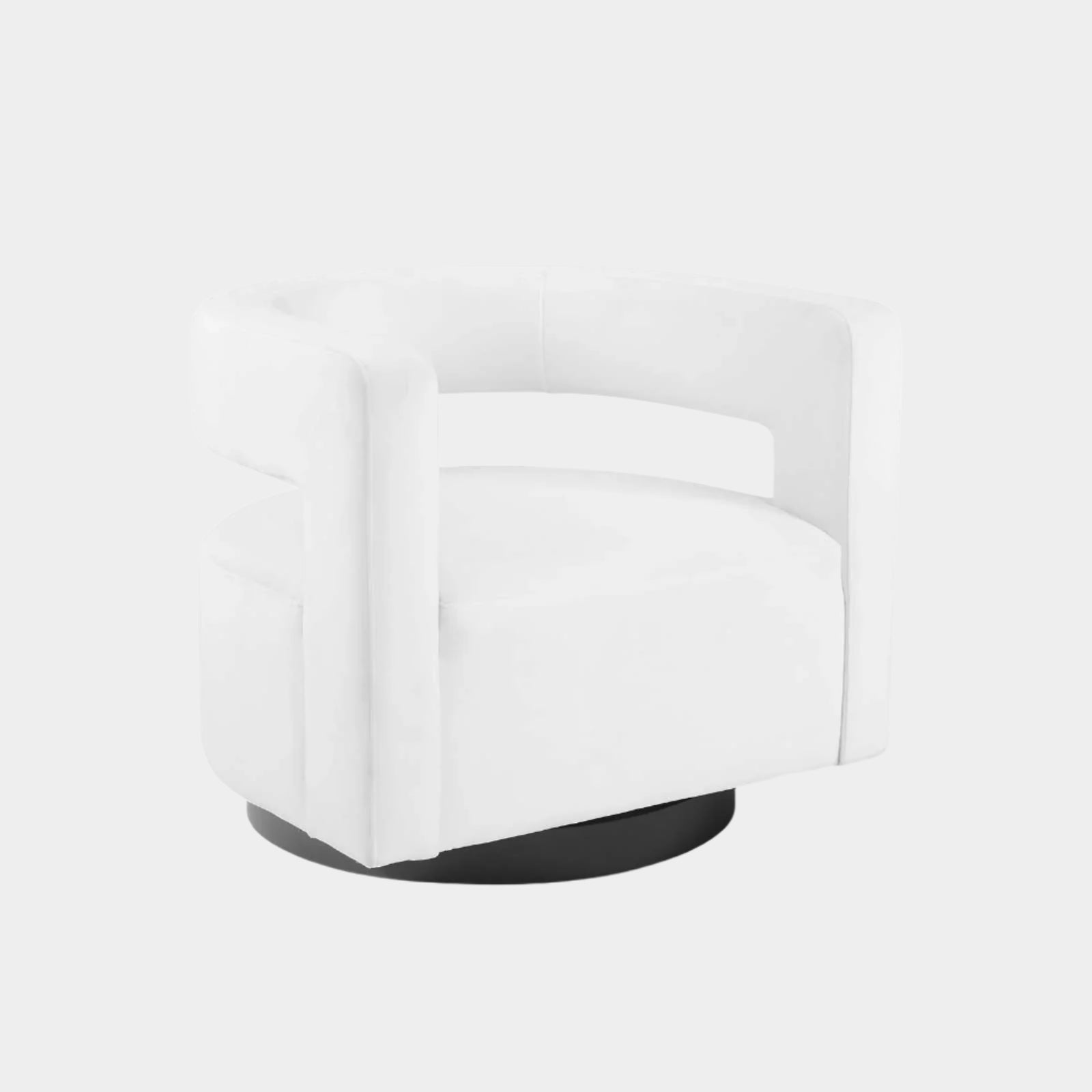 Fauteuil pivotant en velours Performance Cutaway de Spin