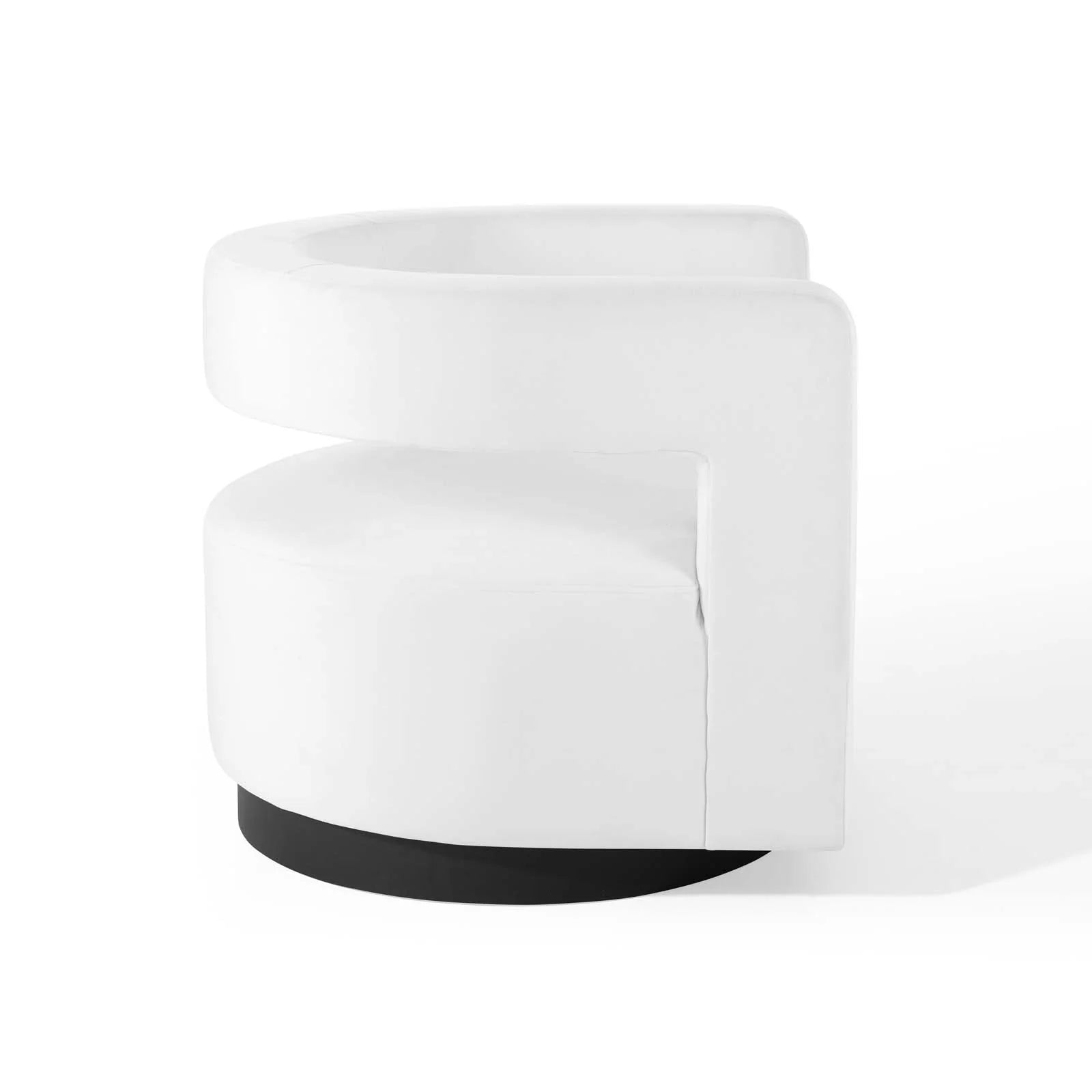 Fauteuil pivotant en velours Performance Cutaway de Spin