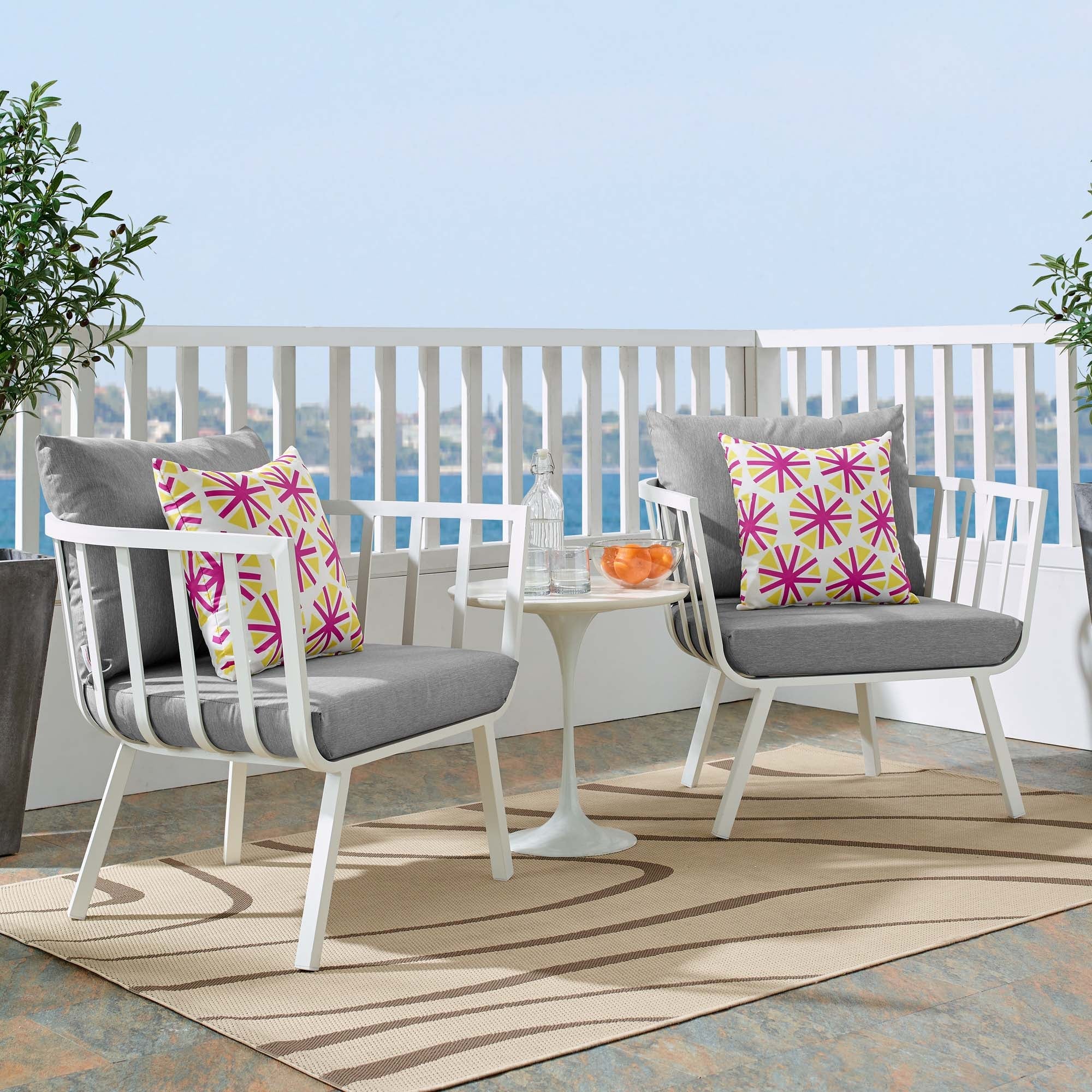 Ensemble de 2 fauteuils d'extérieur en aluminium Riverside