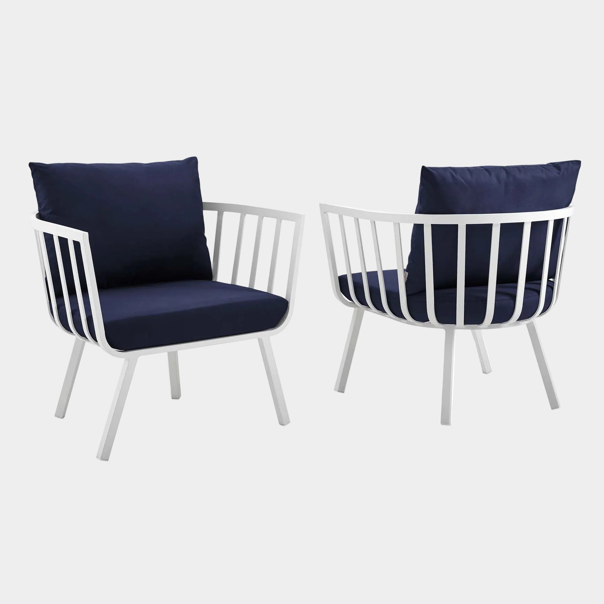 Ensemble de 2 fauteuils d'extérieur en aluminium Riverside