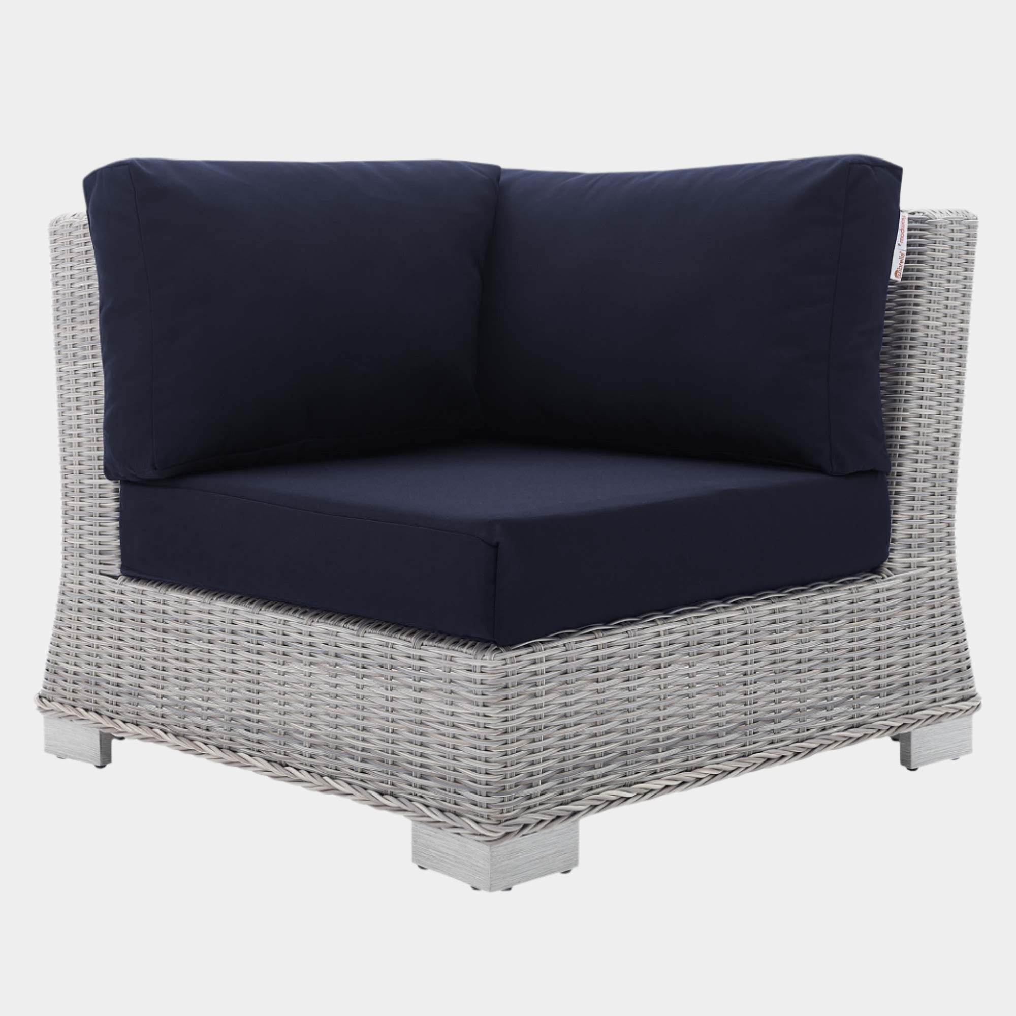 Conway Sunbrella® Outdoor Patio Wicker Rattan Corner Chair