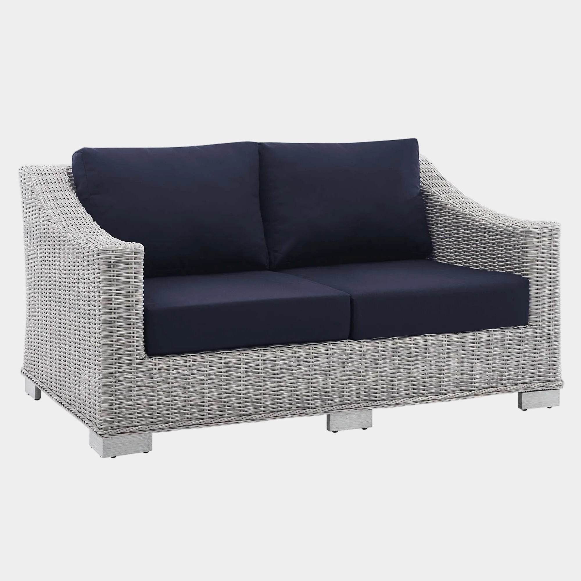 Conway Sunbrellaยฎ Outdoor Patio Wicker Rattan Loveseat